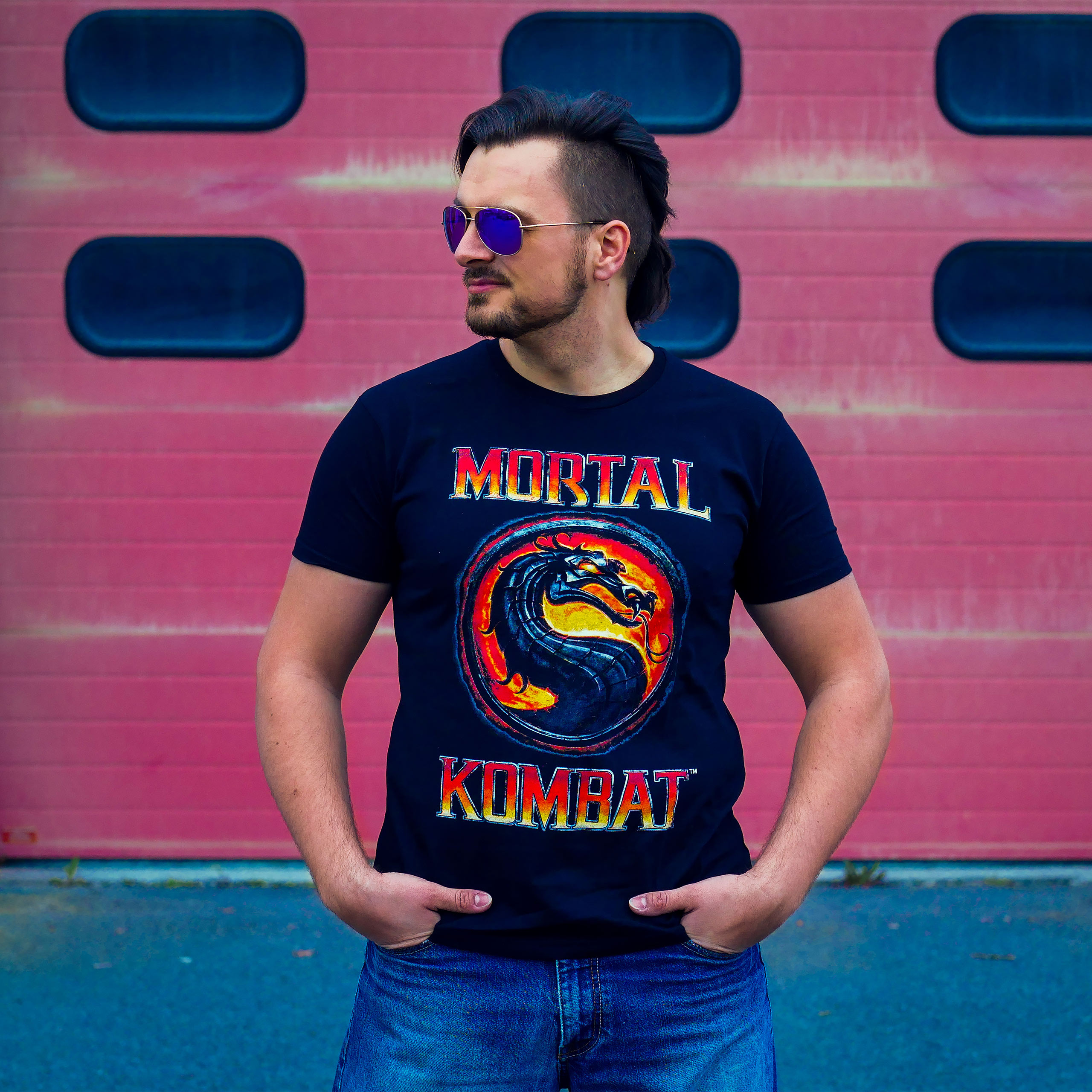Mortal Kombat - T-shirt logo noir