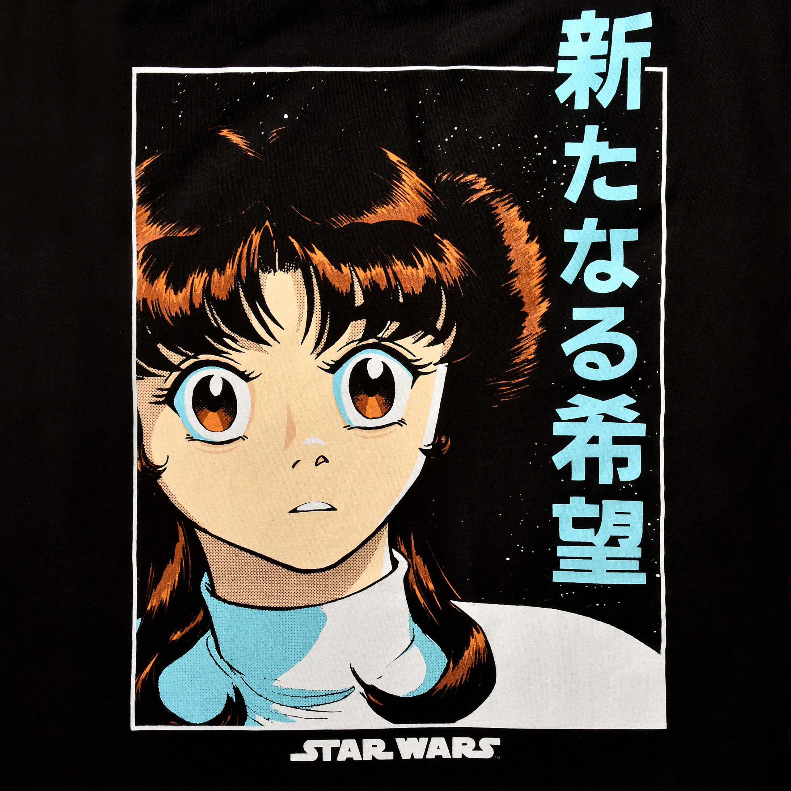 Star Wars - T-shirt Manga Leia noir