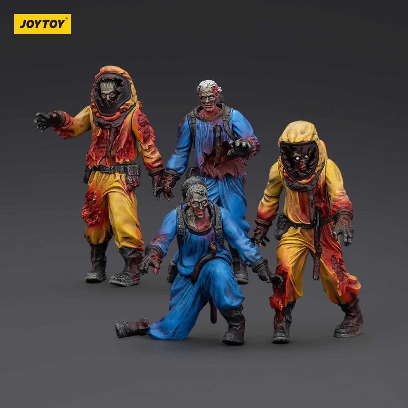 Zombie Dark Source Actionfigurer 4-pack Biochemical Lab Team 8 cm
