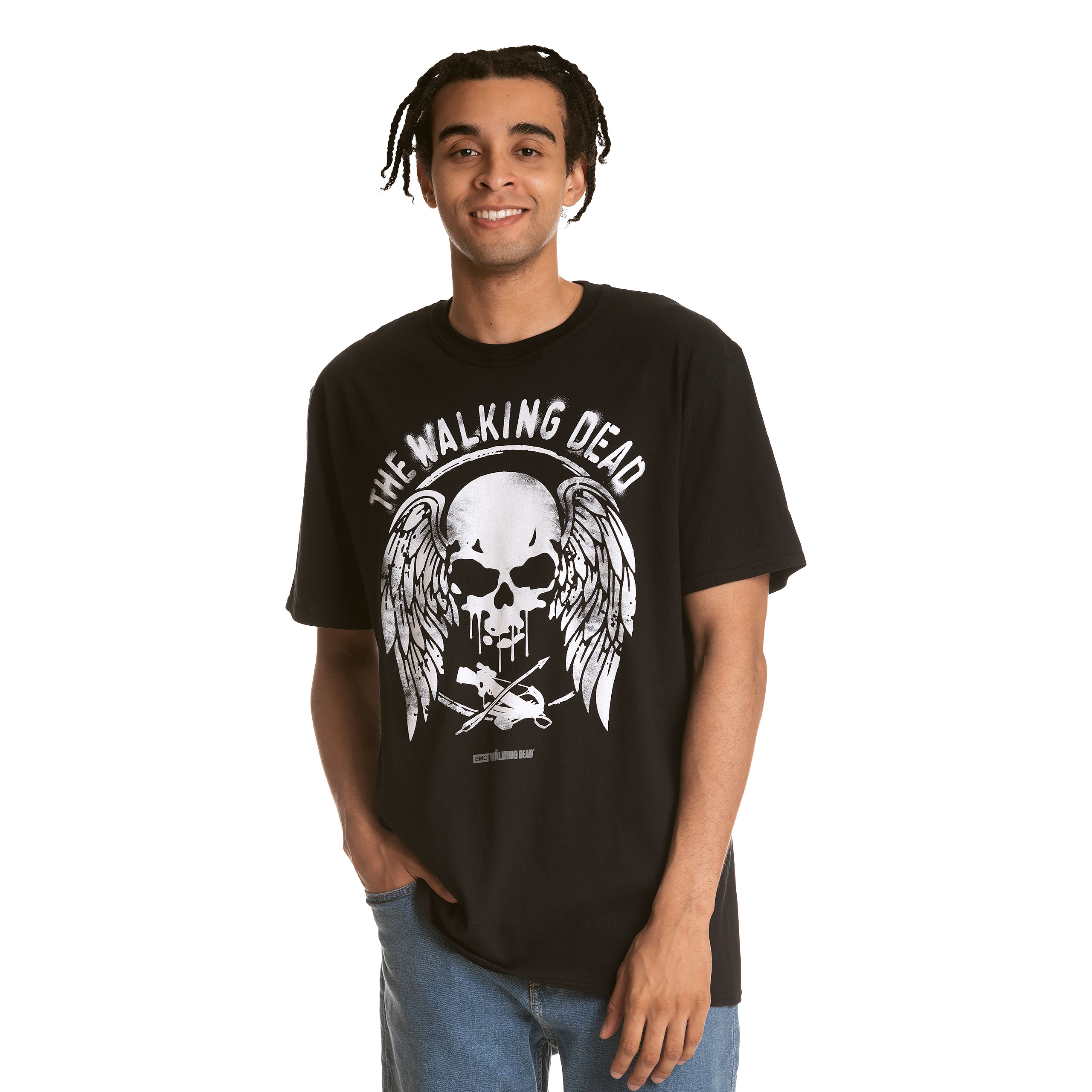 Walking Dead - Wings and Skull T-Shirt schwarz