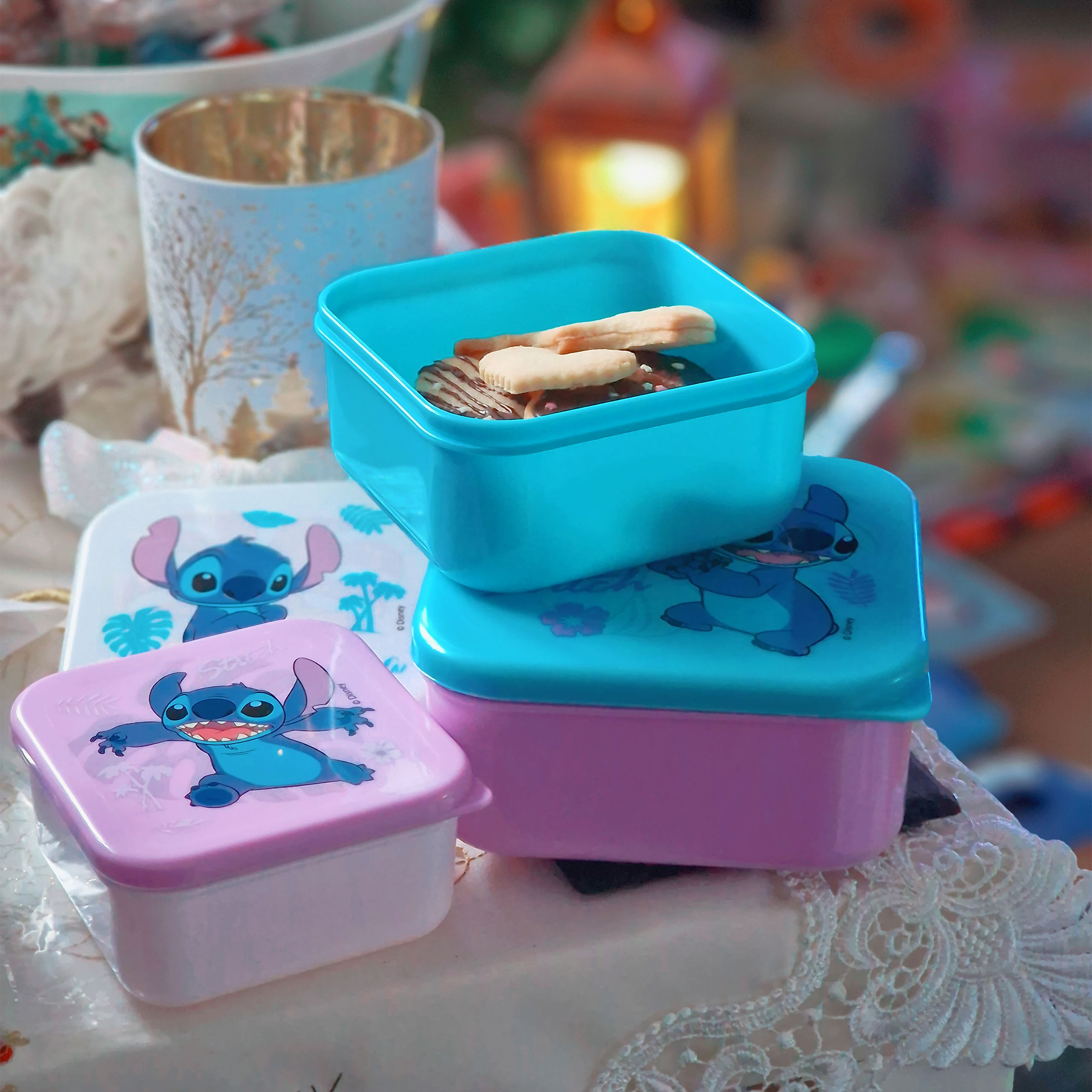 Stitch Lunchbox 3-piece set - Lilo & Stitch