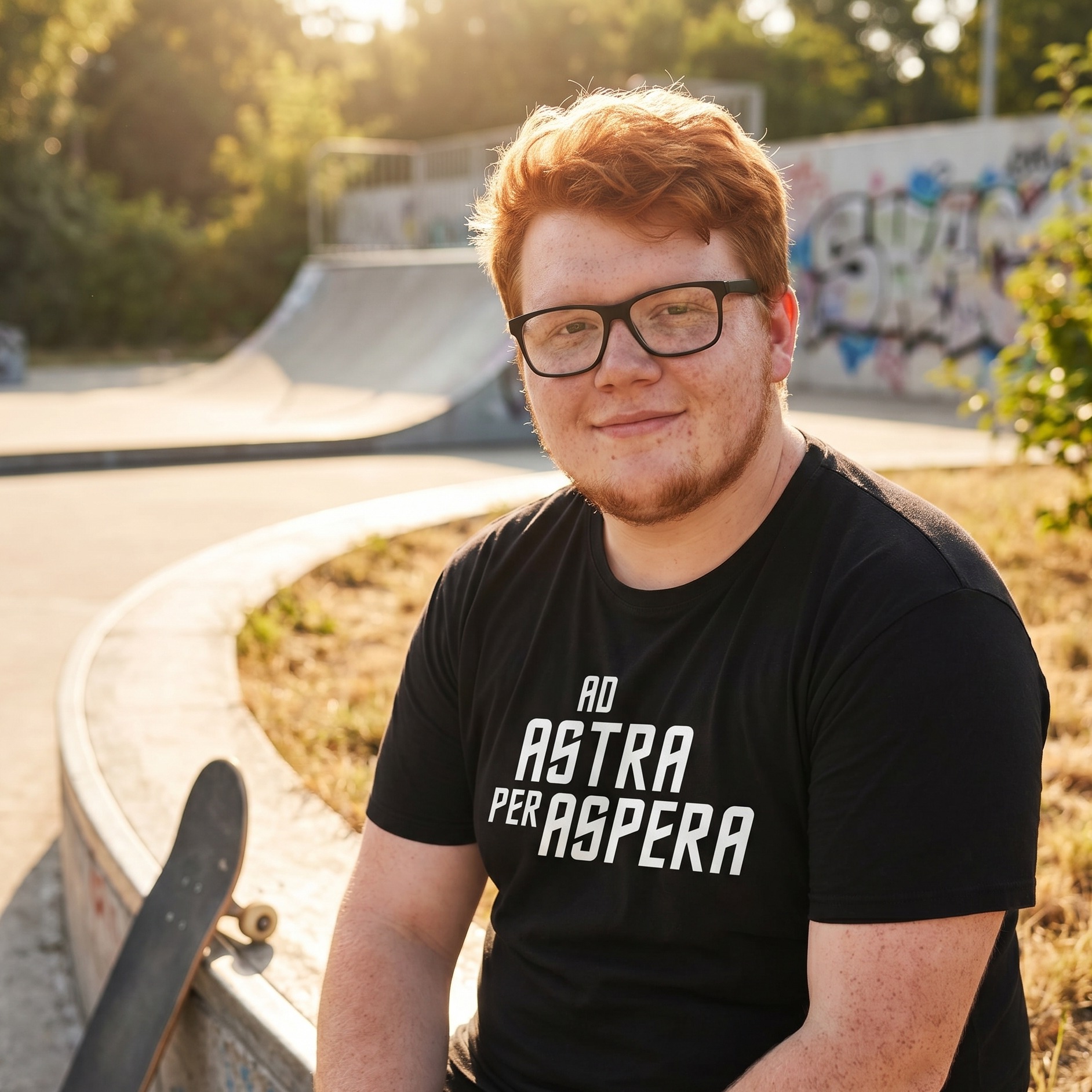 Ad Astra Per Aspera T-Shirt für Star Trek Fans schwarz