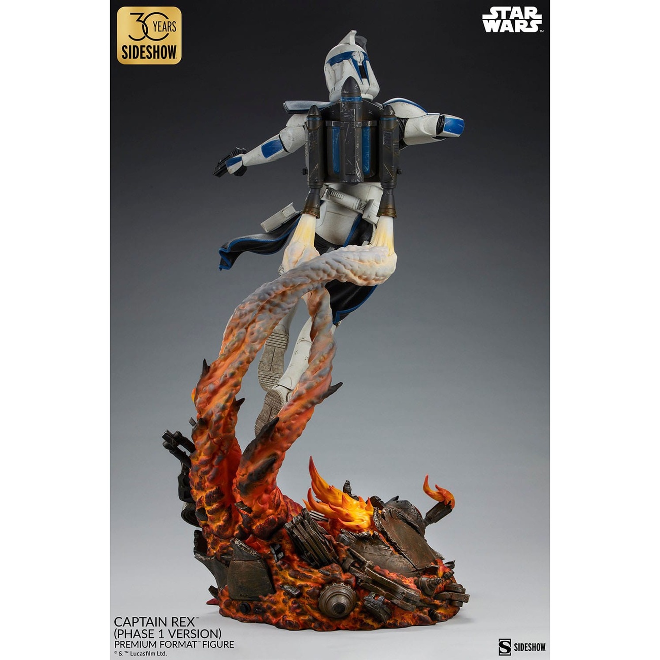 Star Wars Figura Premium Format Captain Rex (Versión Fase 1) Sideshow Exclusive 68 cm
