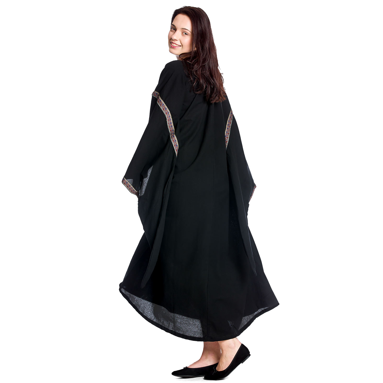 Medieval Dress Ida with Trumpet Sleeve black