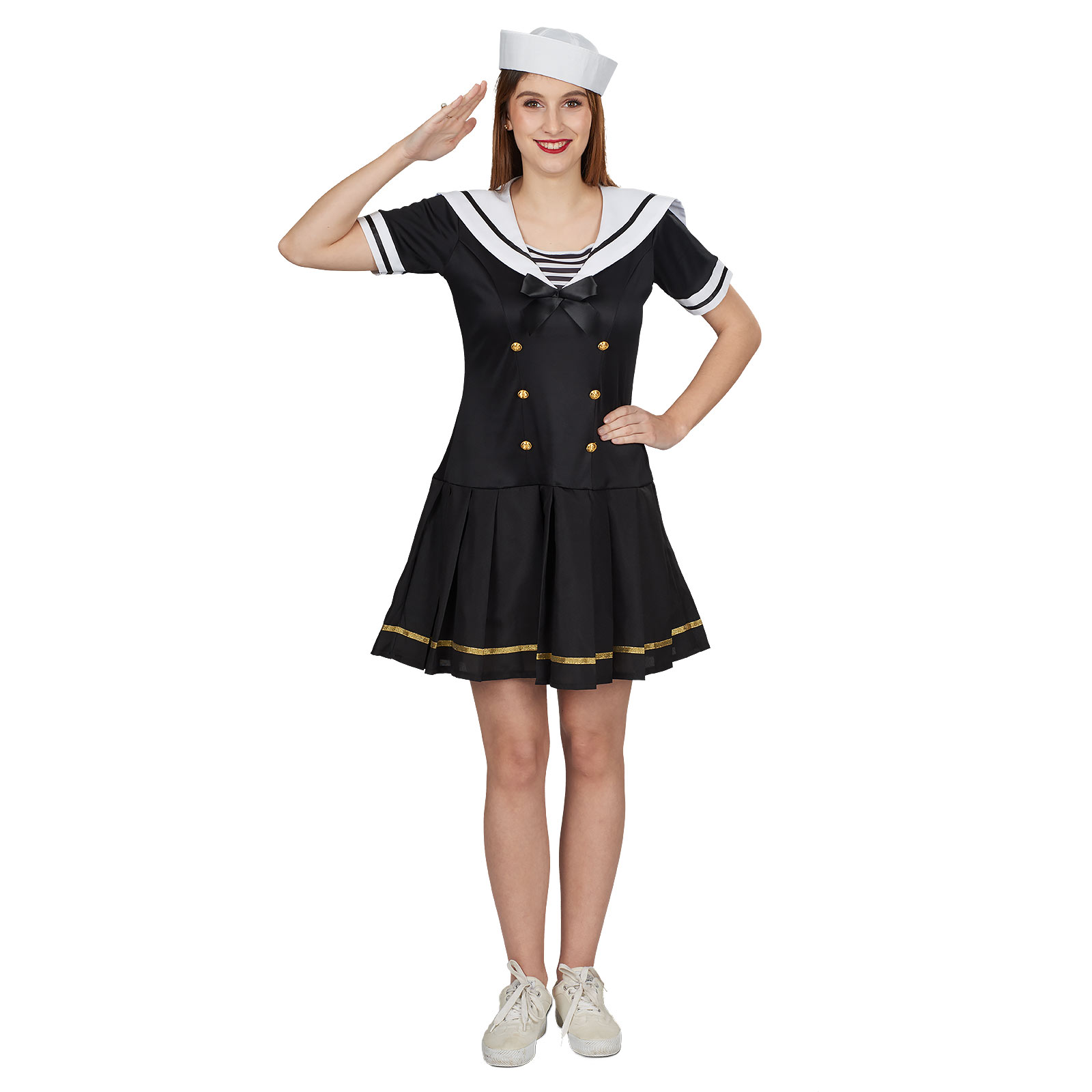 Sailor Girl Kostüm Damen schwarz