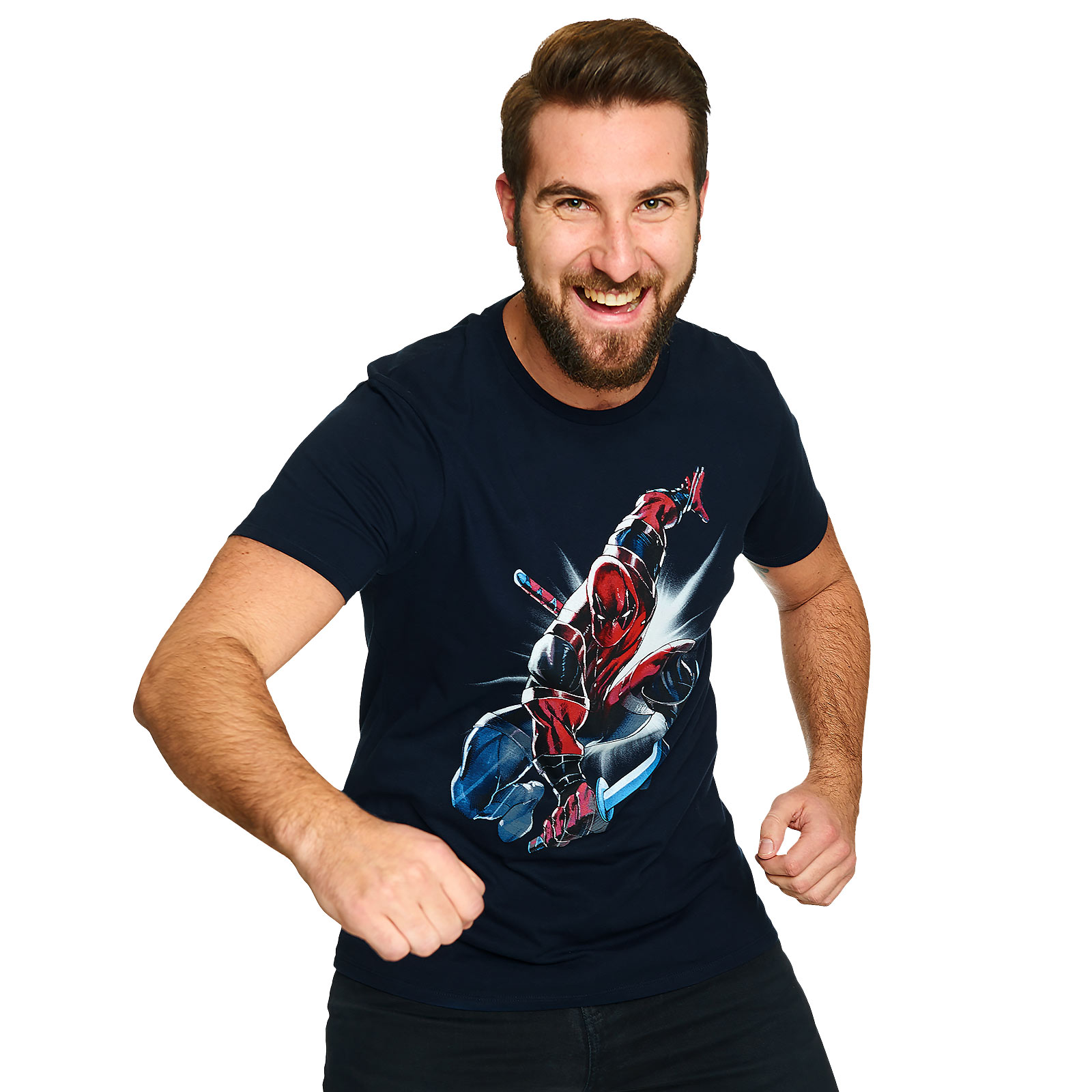 Deadpool - T-shirt d'attaque bleu