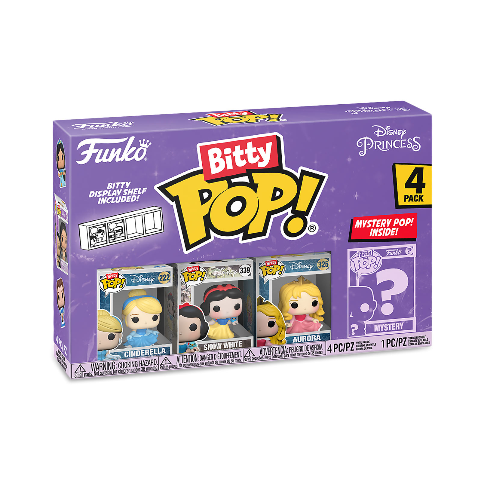 Disney Princess - Funko Bitty Pop Set di 4 Figure Serie 2