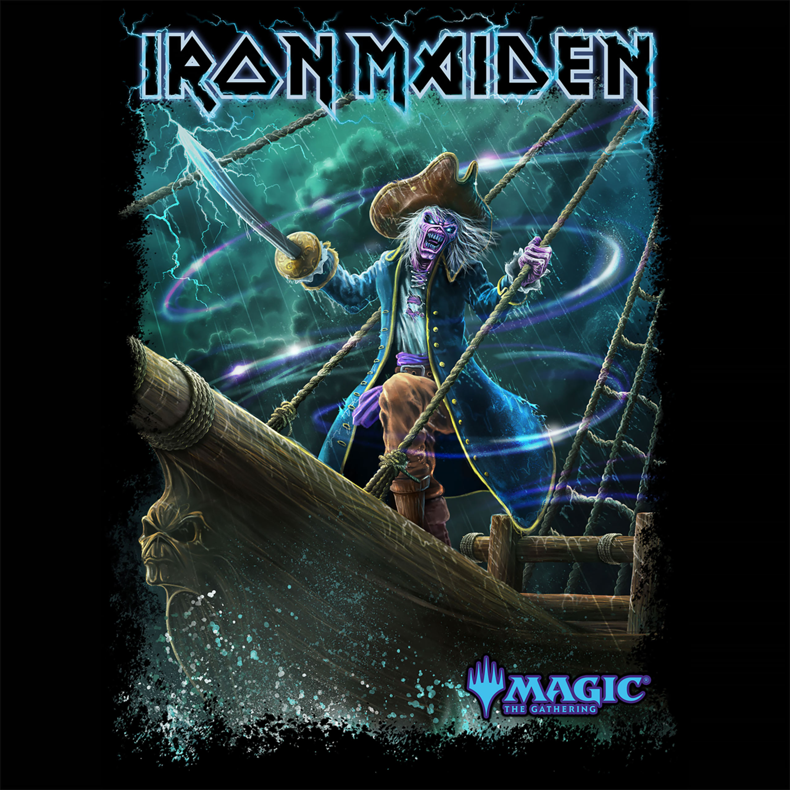 Iron Maiden - Magic: The Gathering Captain N'Ghathrod camiseta negra