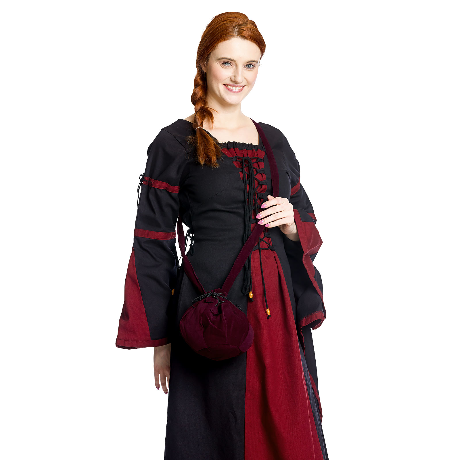 Elisa - Medieval Dress Red-Black