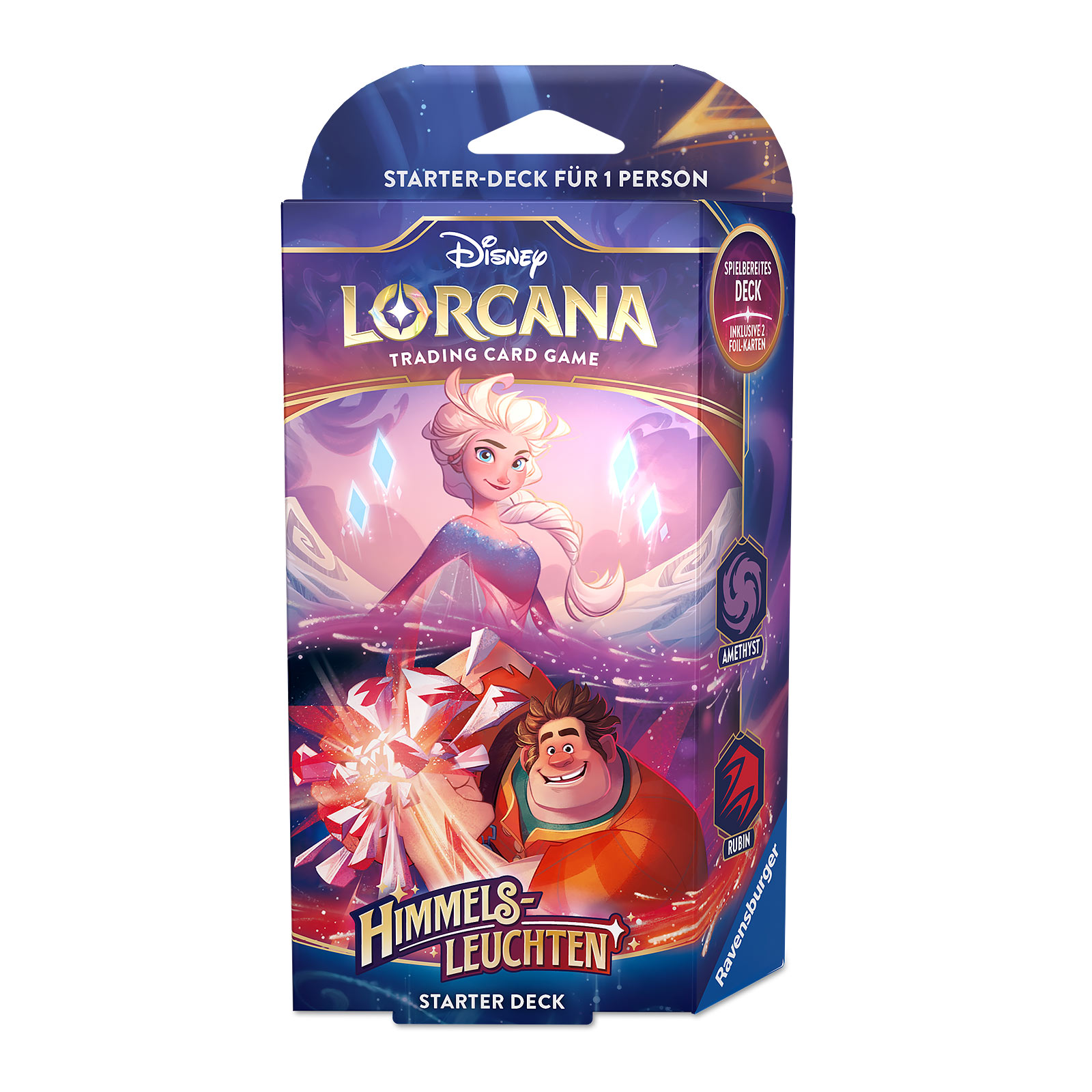 Disney Lorcana Amethyst and Ruby Starter Set - Skyglow Trading Card Game