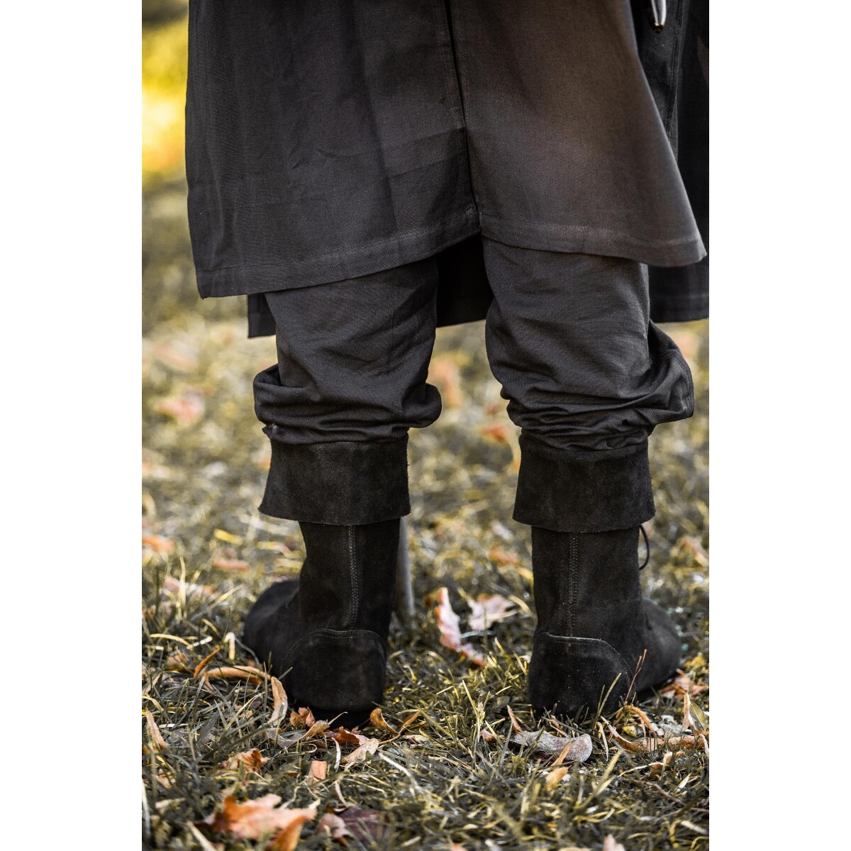 Stivali medievali Aurin con risvolto neri