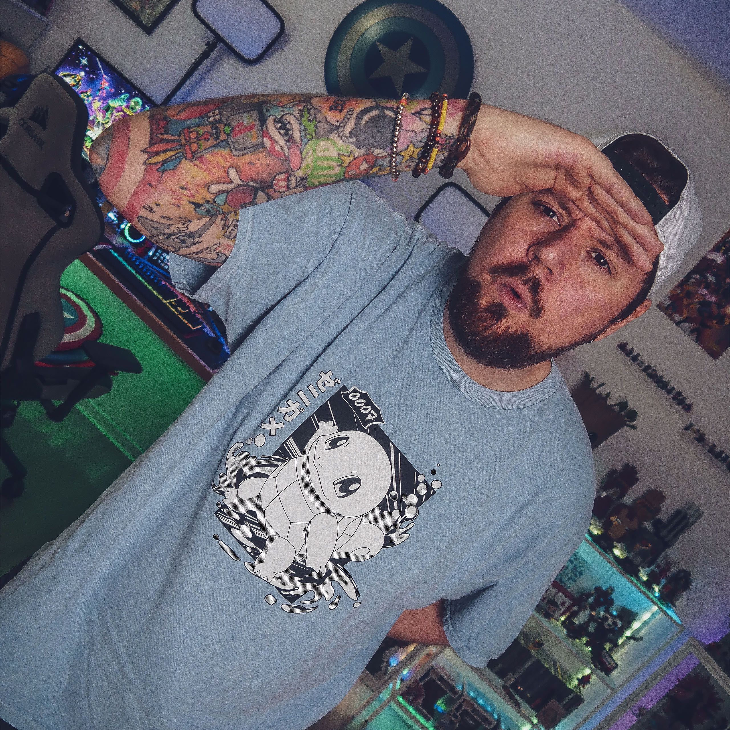 Pokémon - Camiseta vintage Squirtle Katakana