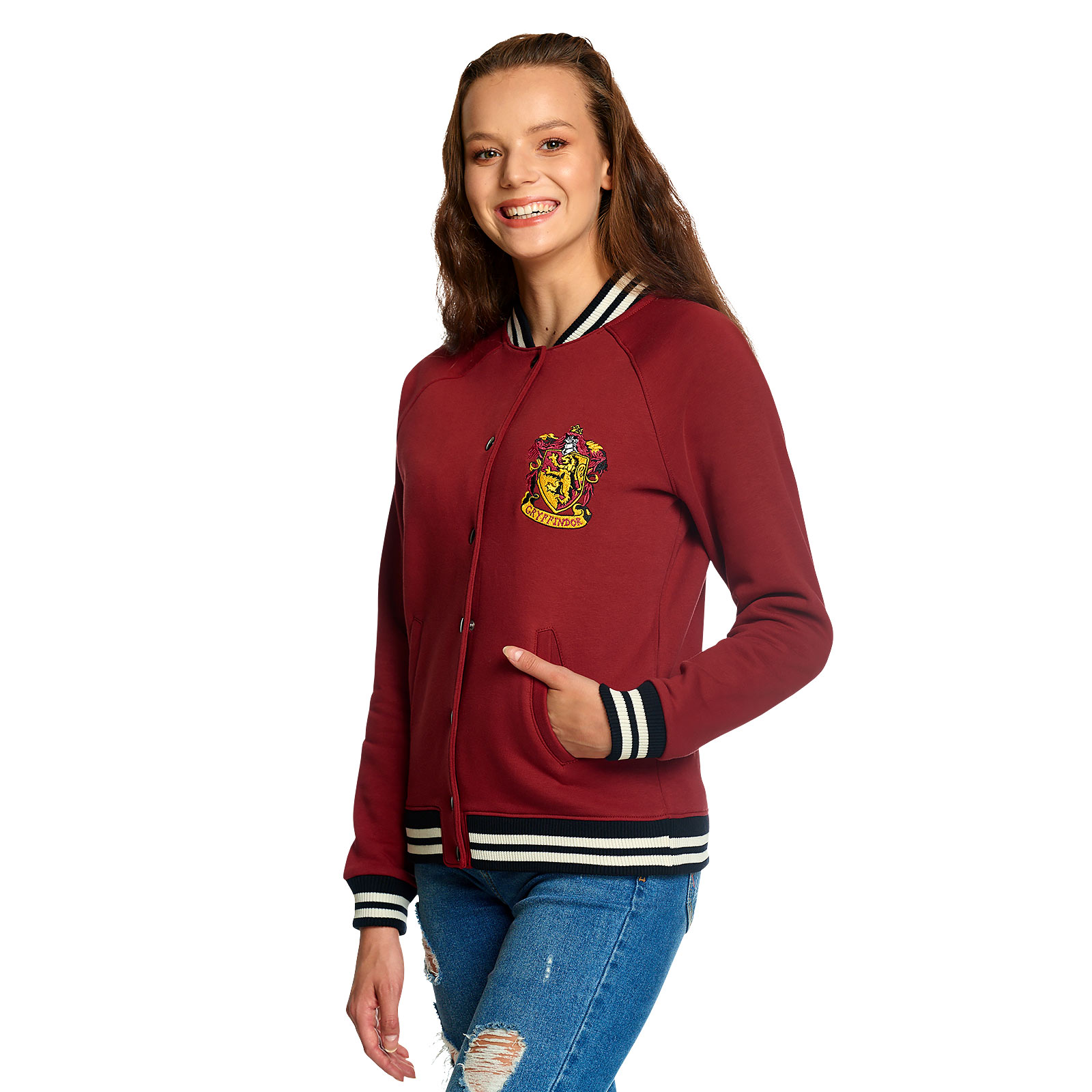 Harry Potter - Gryffindor Wappen College Jacke Damen rot