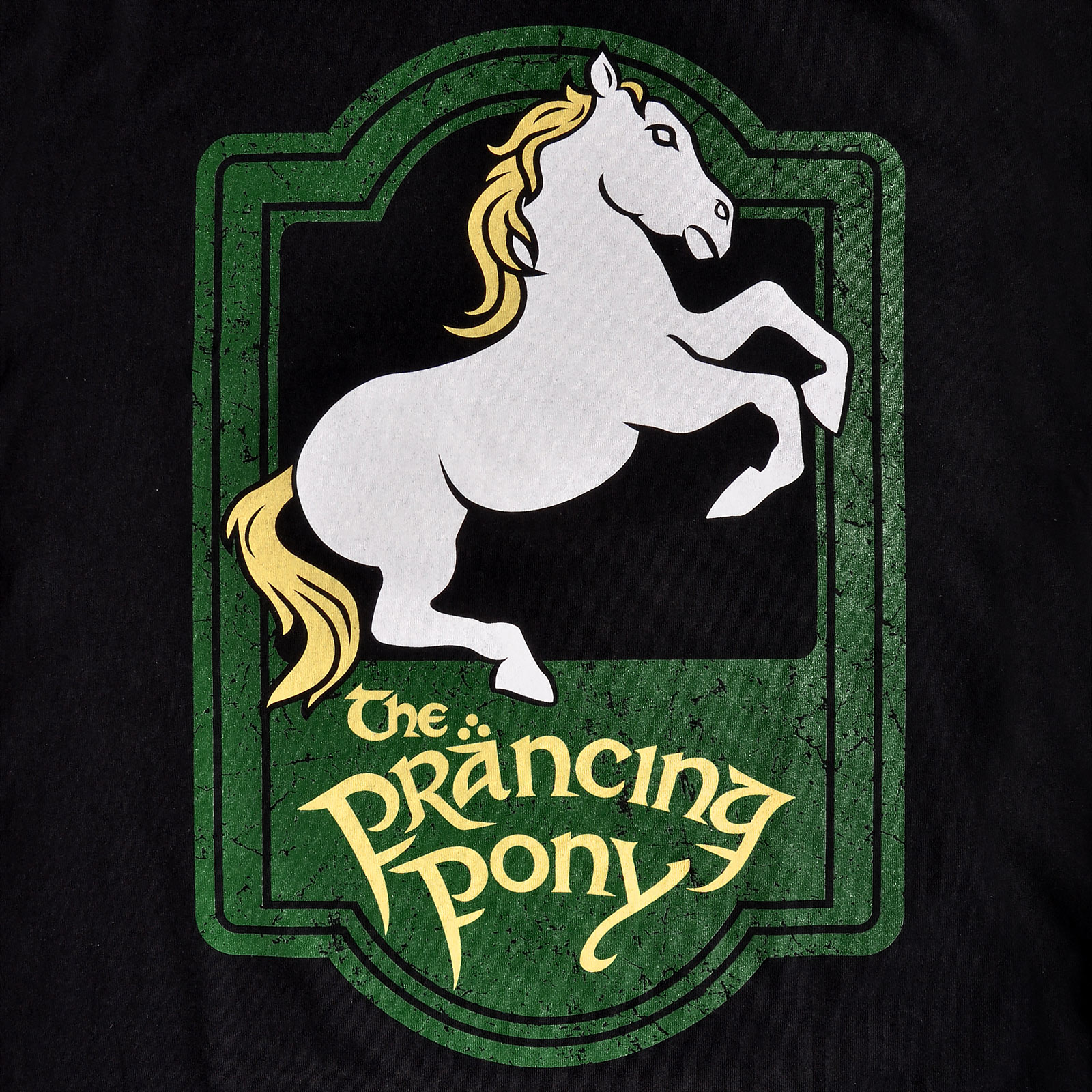 Seigneur des Anneaux - T-shirt noir avec logo du Poney Fringant
