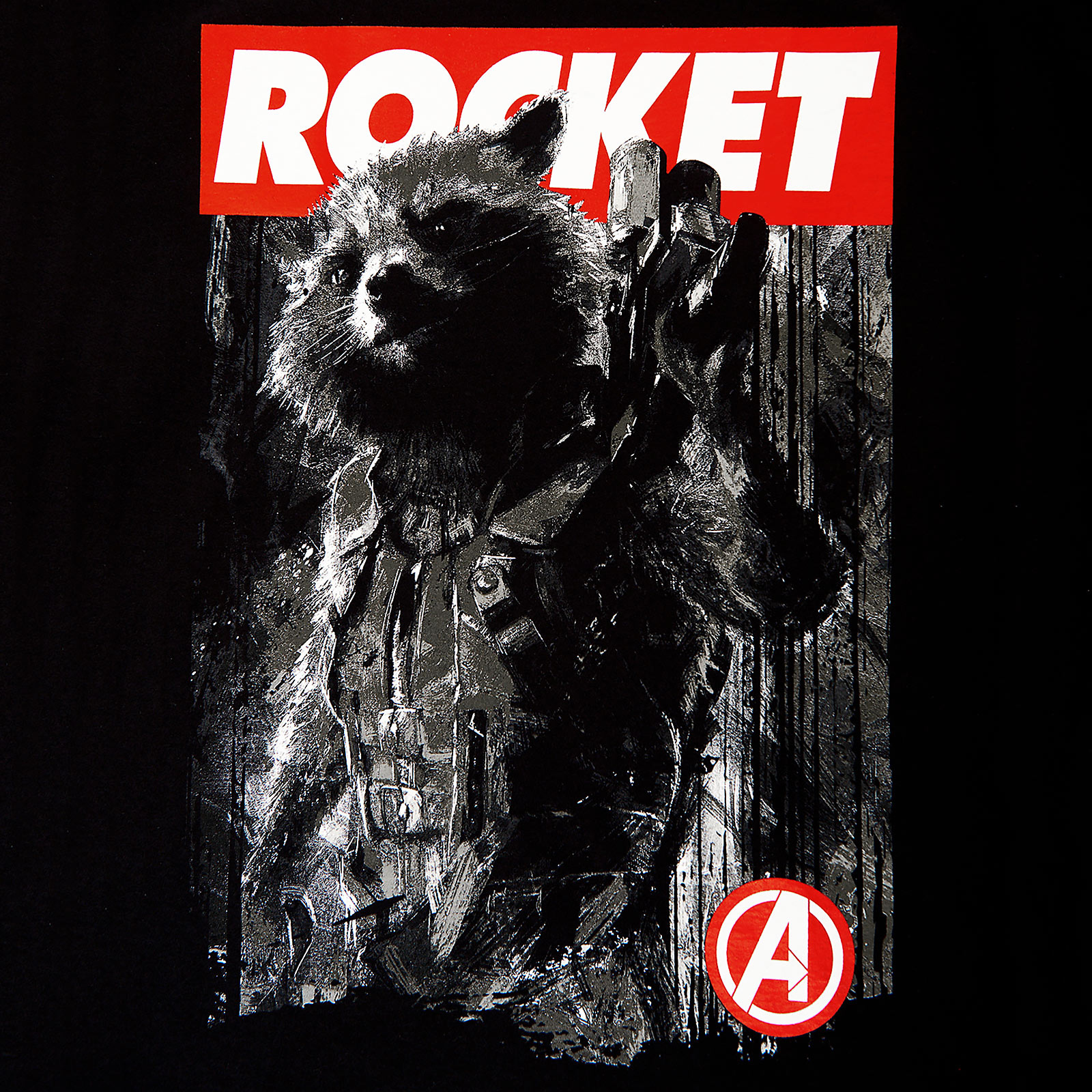 Avengers - Rocket Raccoon T-Shirt Black