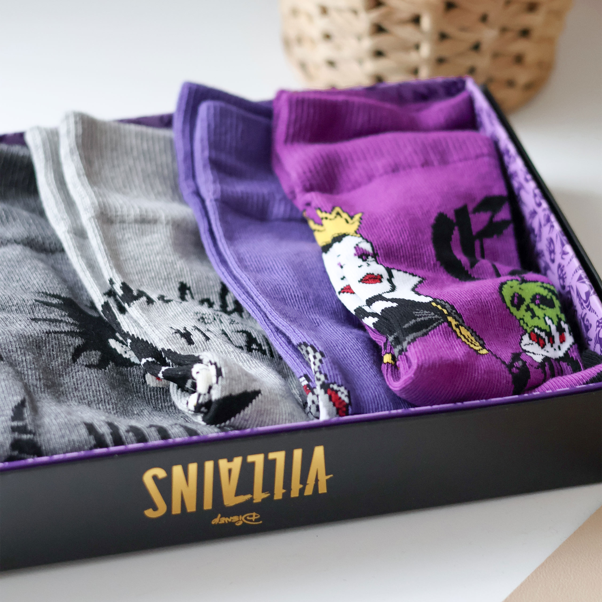 Ensemble de 5 paires de chaussettes Disney Villains