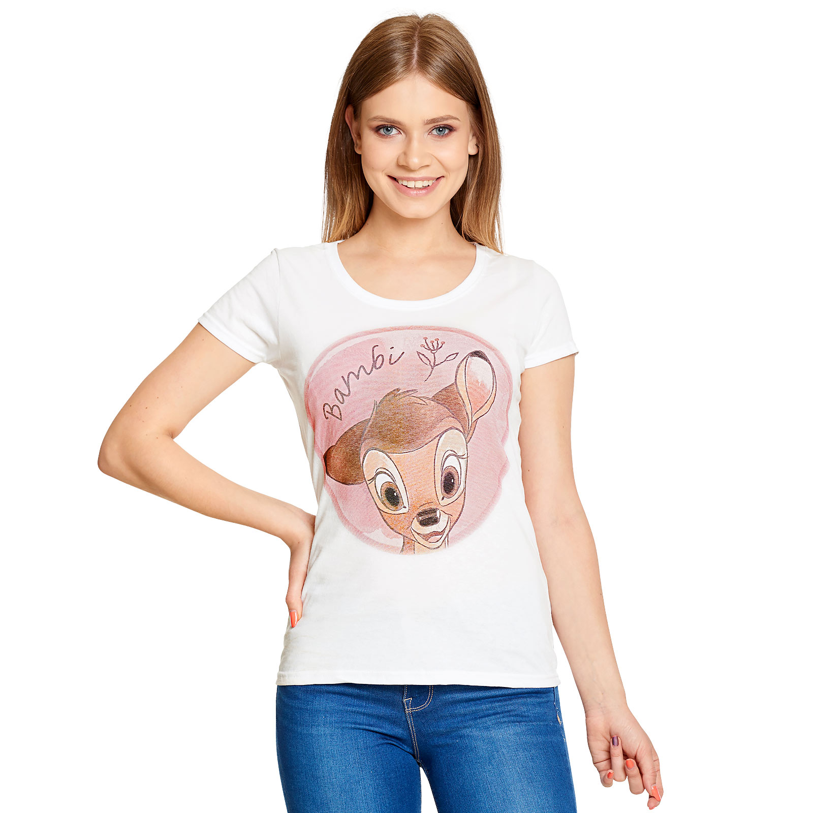 T-shirt Bambi pour femmes blanc