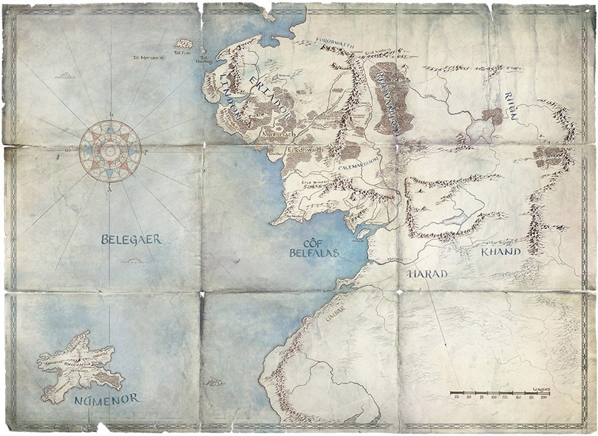 The map of the Second Age, image © Amazon
