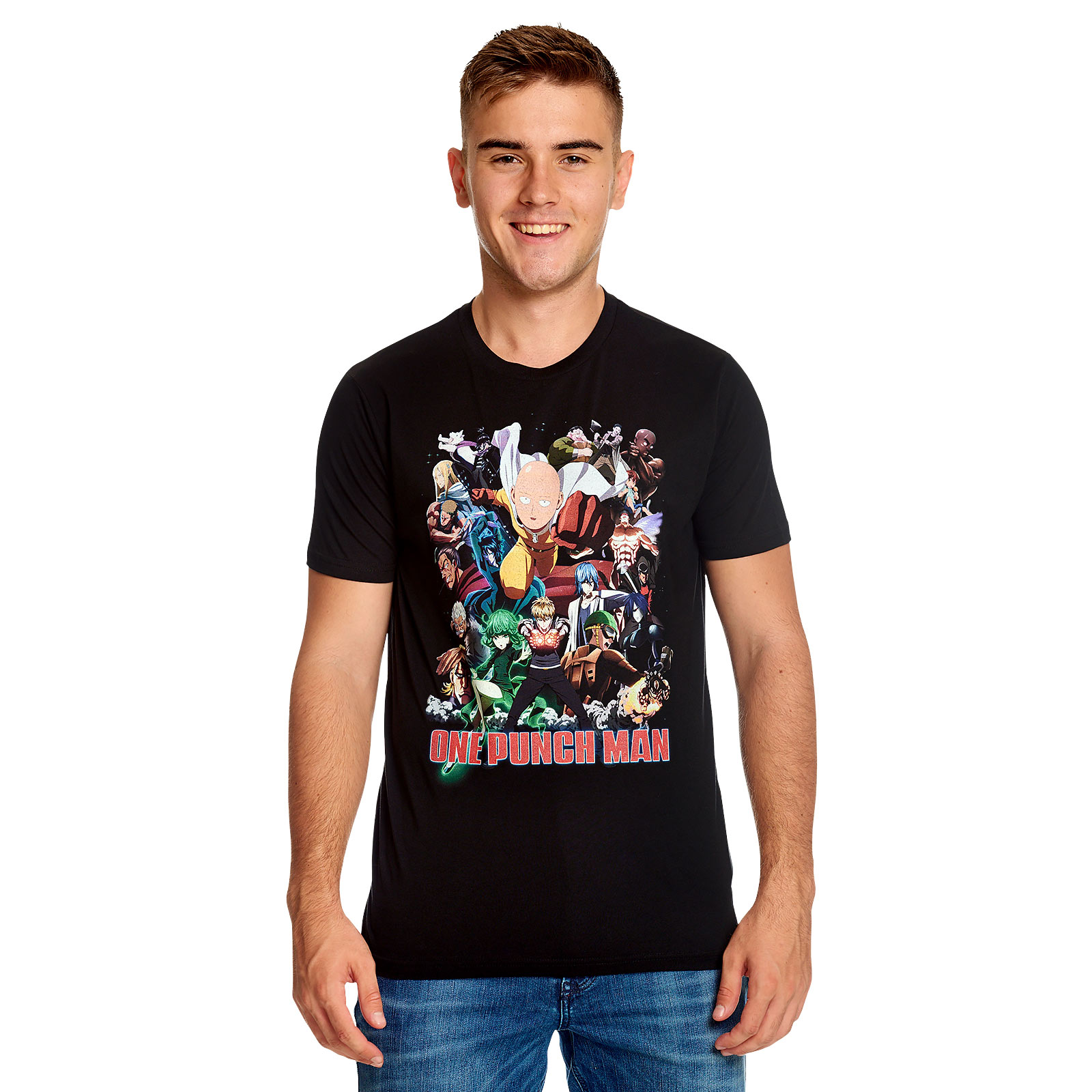 One Punch Man - Collage T-Shirt schwarz