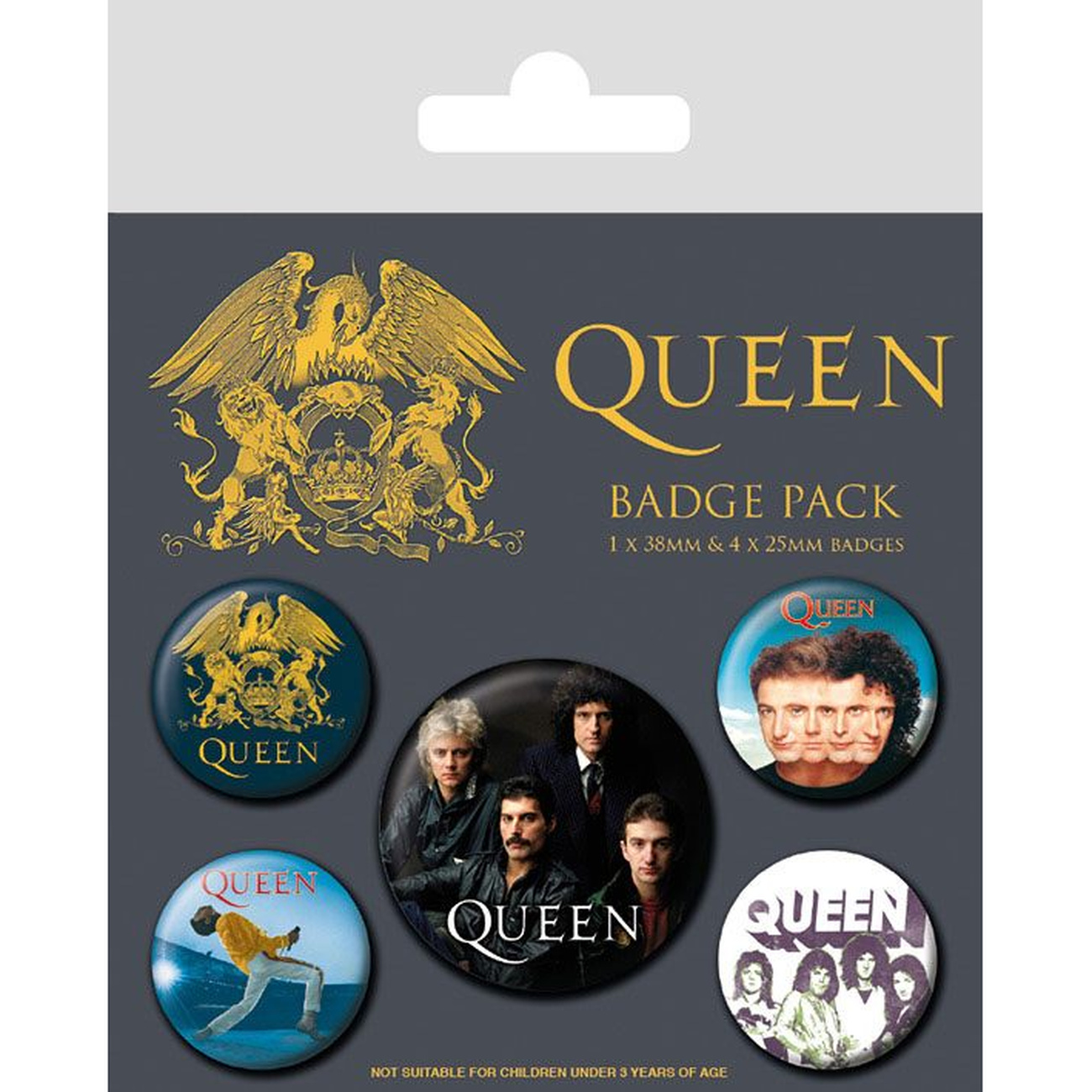 Set di 5 badge Queen Classic