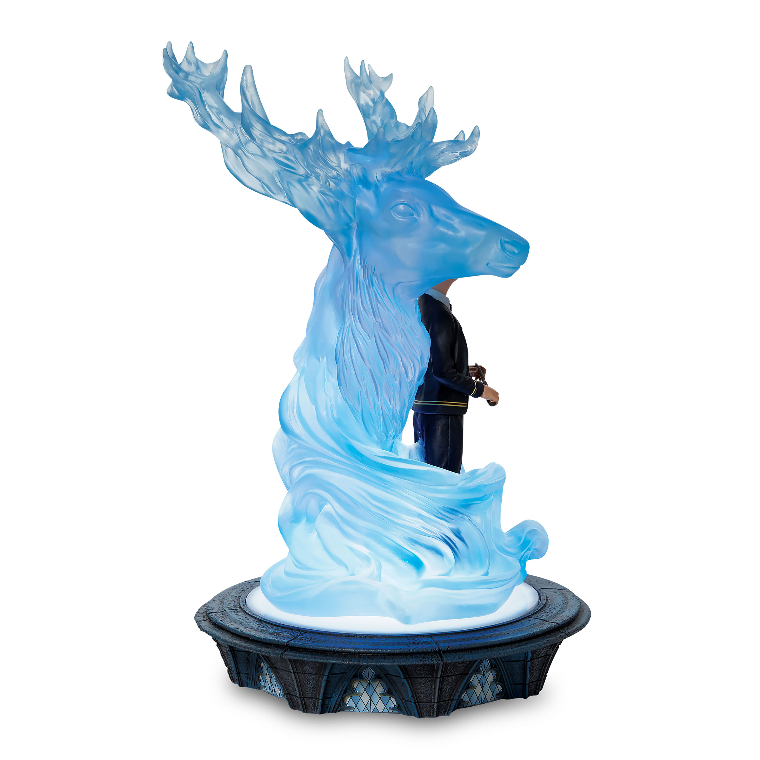 Harry Potter con figura de diorama de Patronus con luz