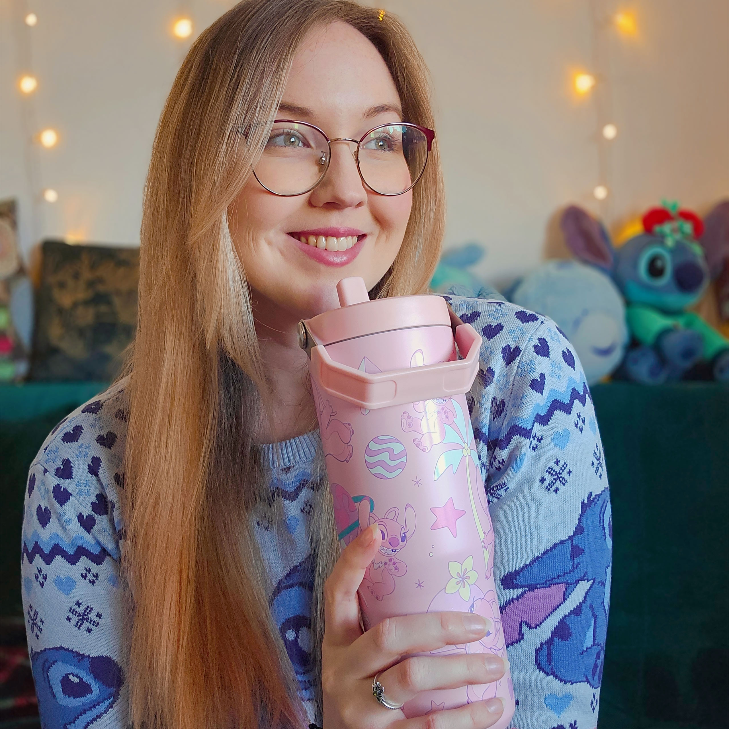 Angel To-Go-mugg med handtag - Lilo & Stitch