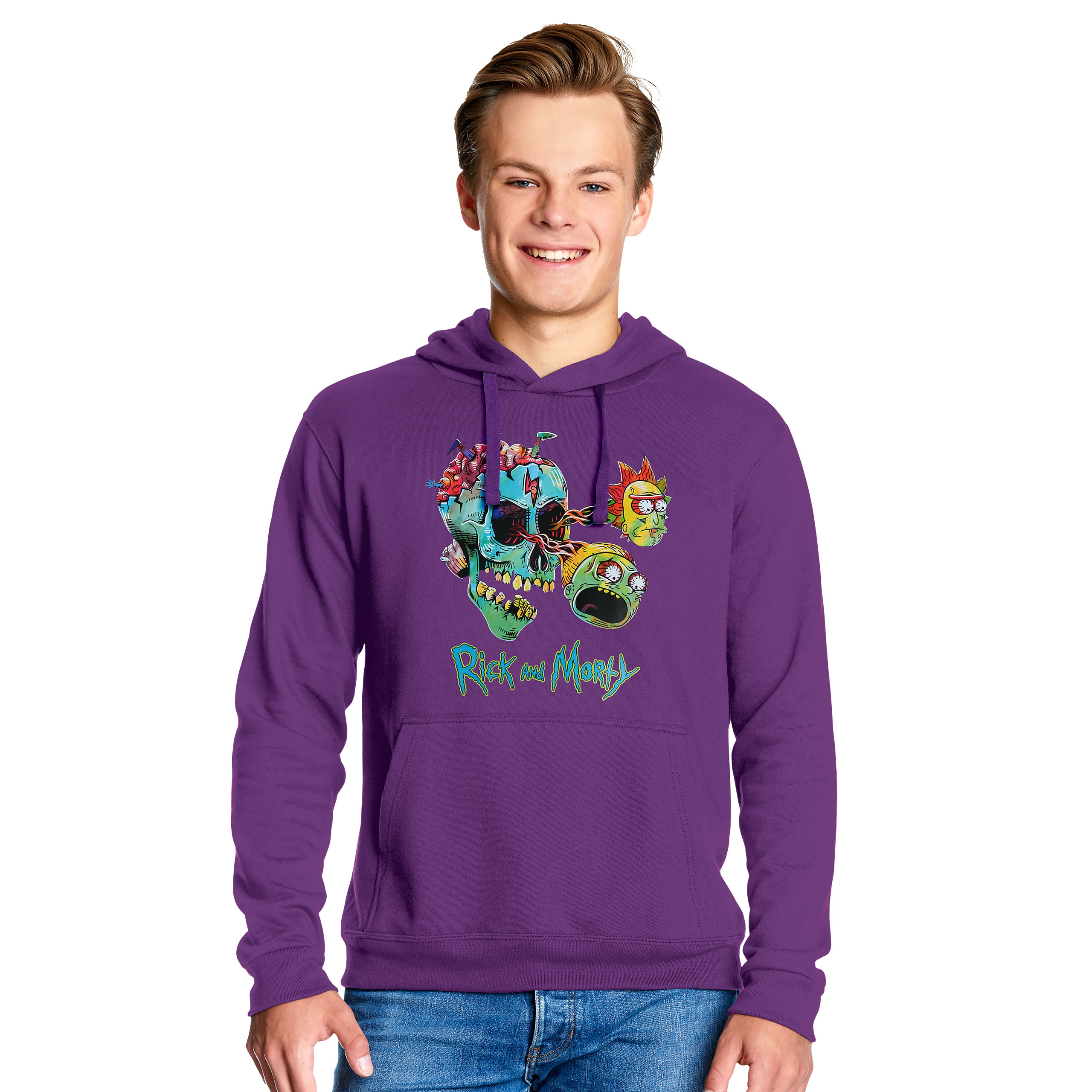 Rick and Morty - Morty and Rick Face Hoodie