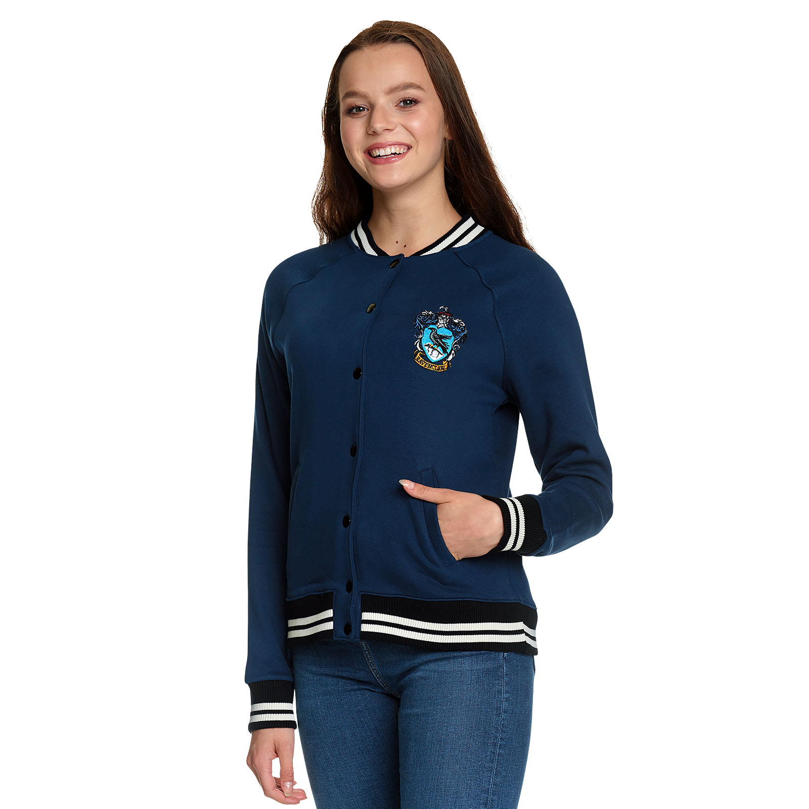Harry Potter - Ravenclaw Wappen College Jacke Damen blau