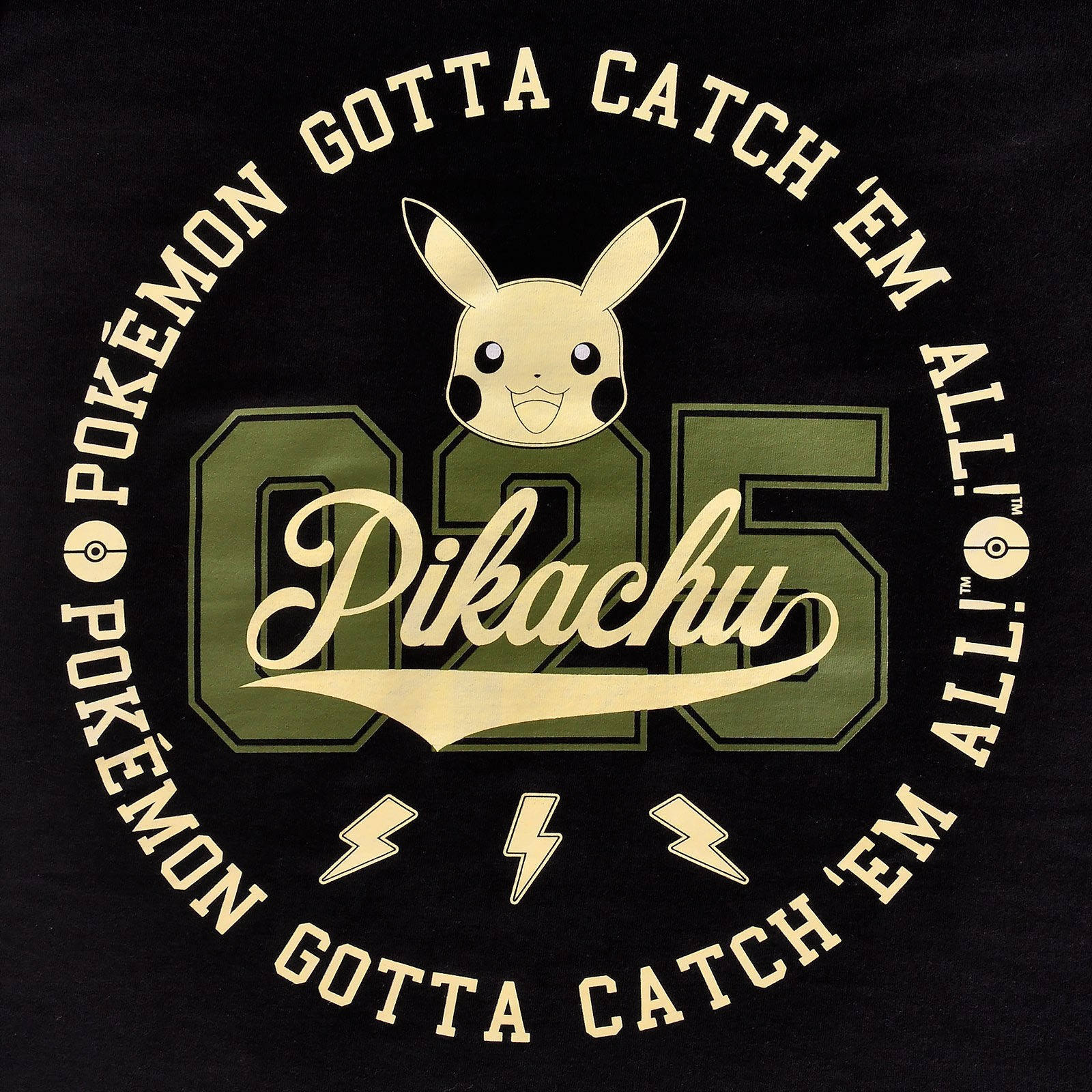 Pokemon - Pikachu Nr. 025 T-Shirt Zwart