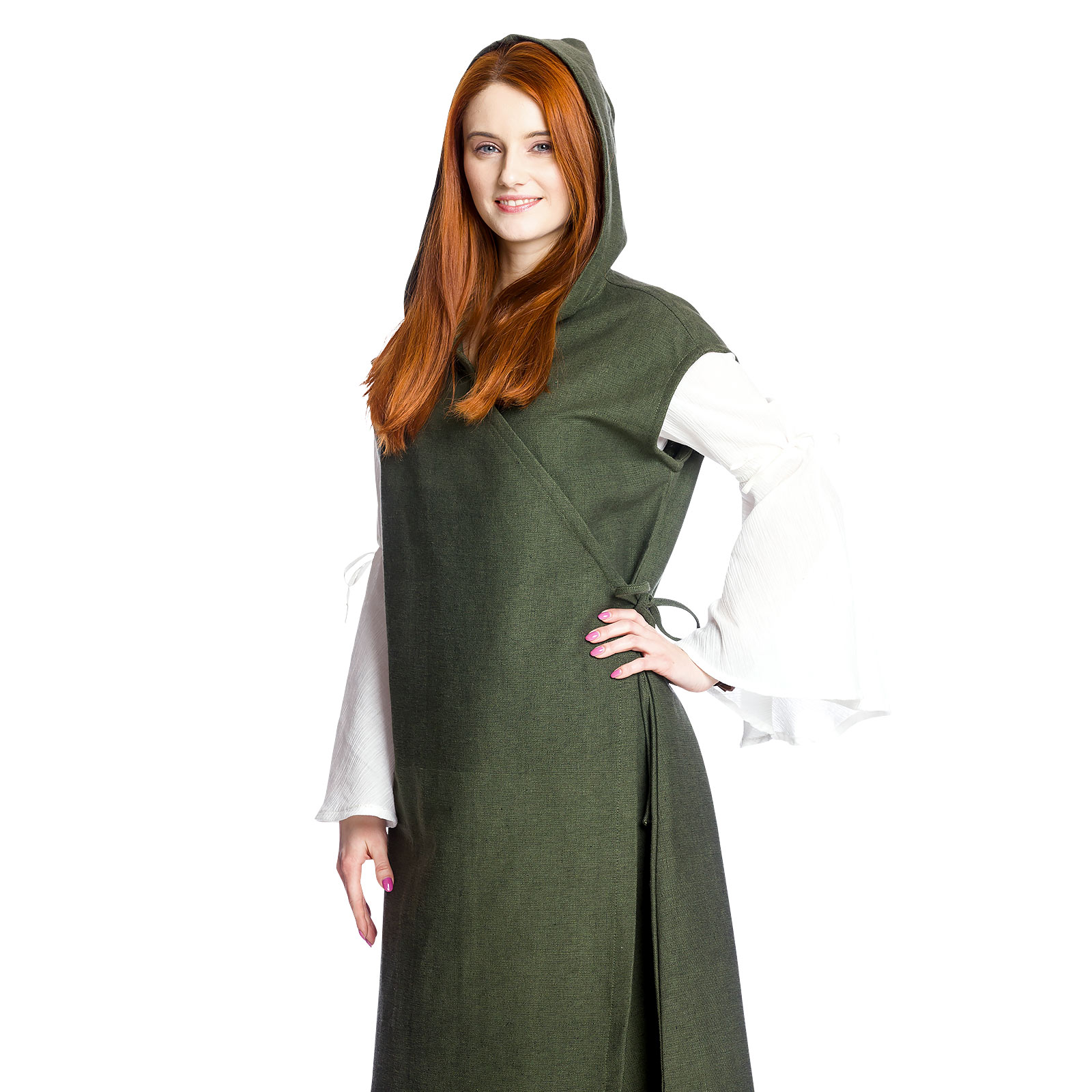 Robe médiévale à enrouler Gerlin verte