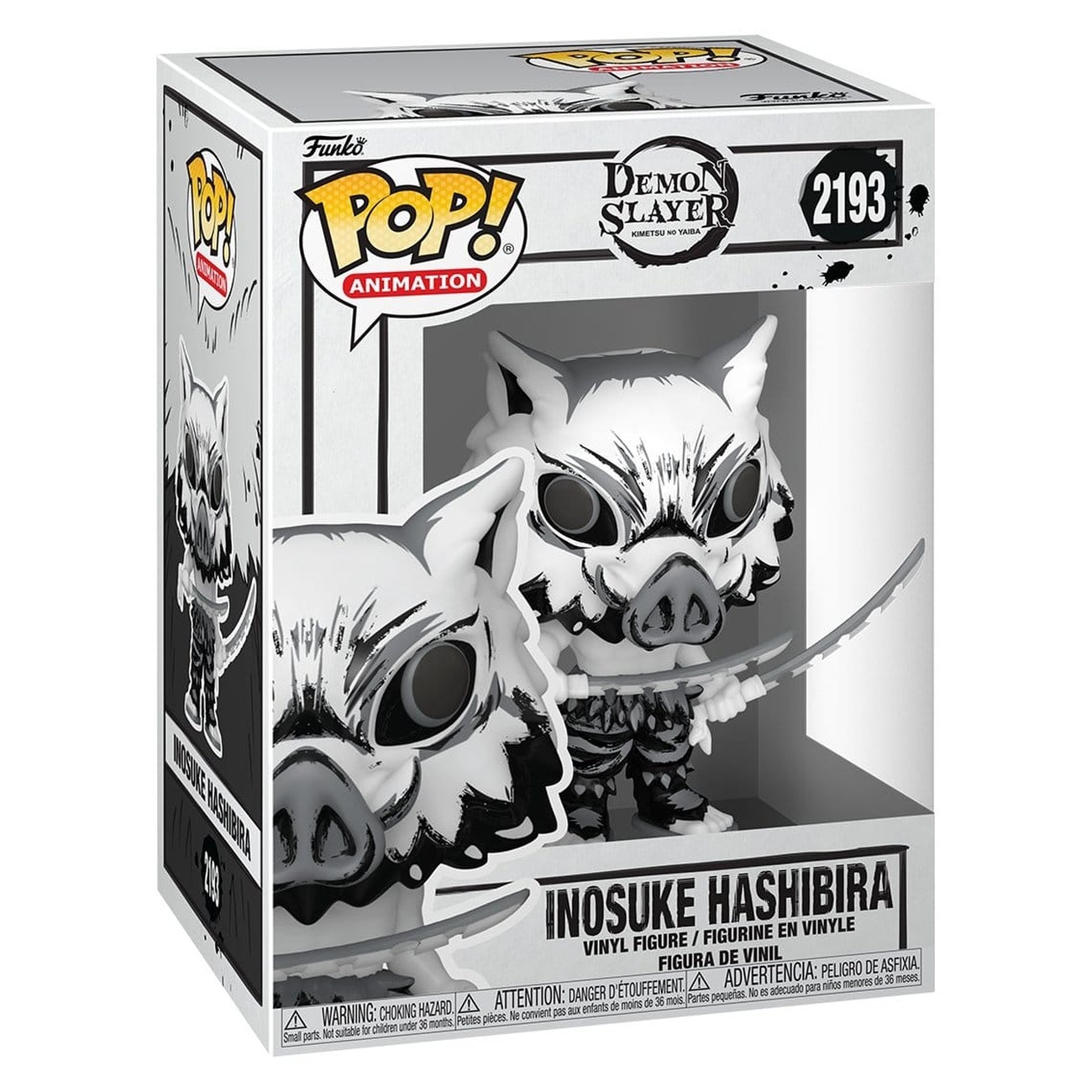 Demon Slayer: Kimetsu no Yaiba POP! Animation Figura de Vinilo Inosuke (Sumi-Ink) 9 cm