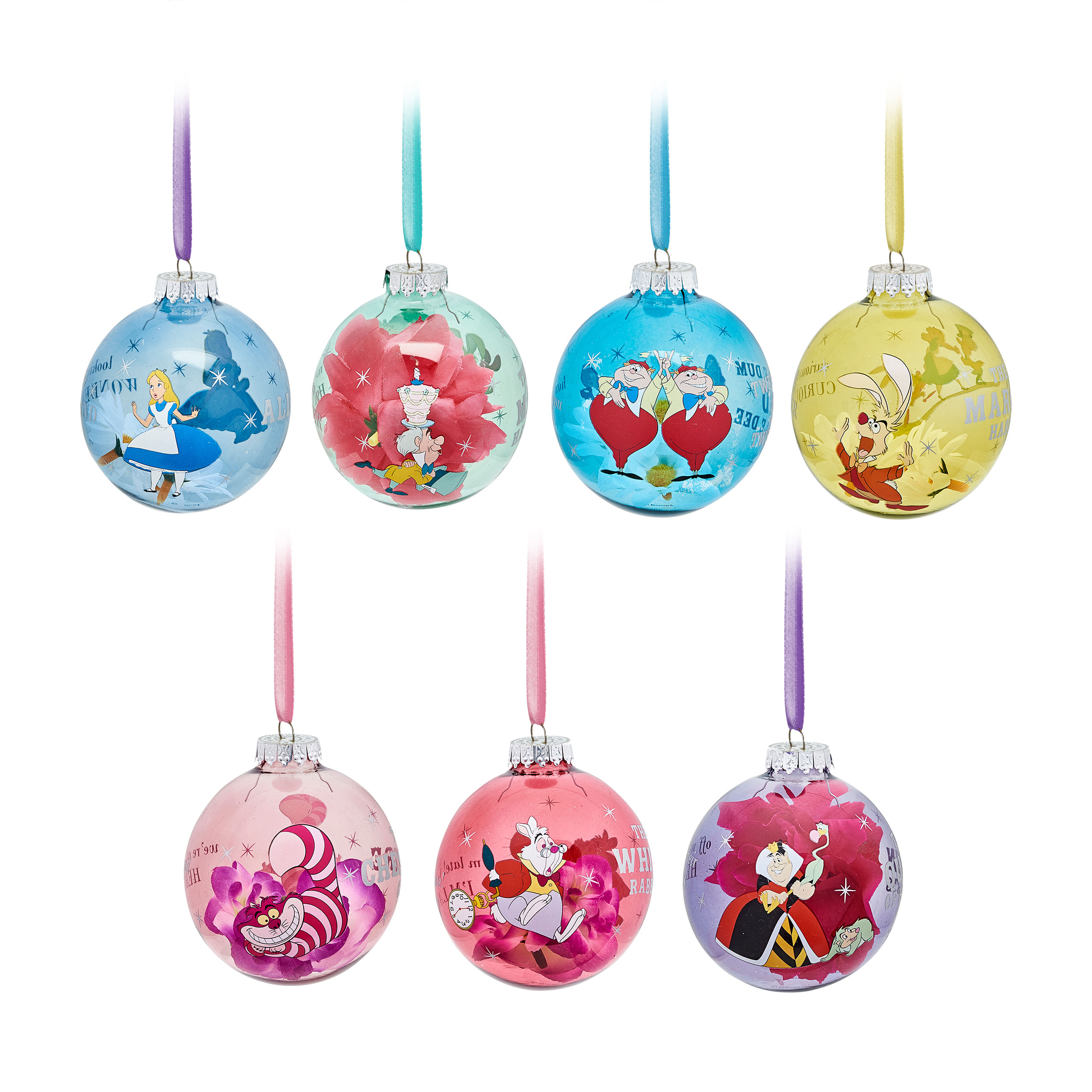 Alice nel Paese delle Meraviglie - Personaggi Palline di Natale 7pcs