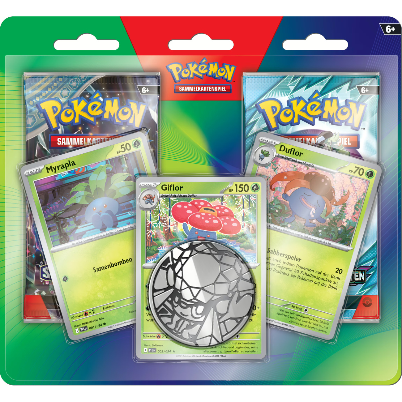 Pokémon – Oddish, Gloom & Vileplume Ruilkaarten Booster 2-pack met Munt