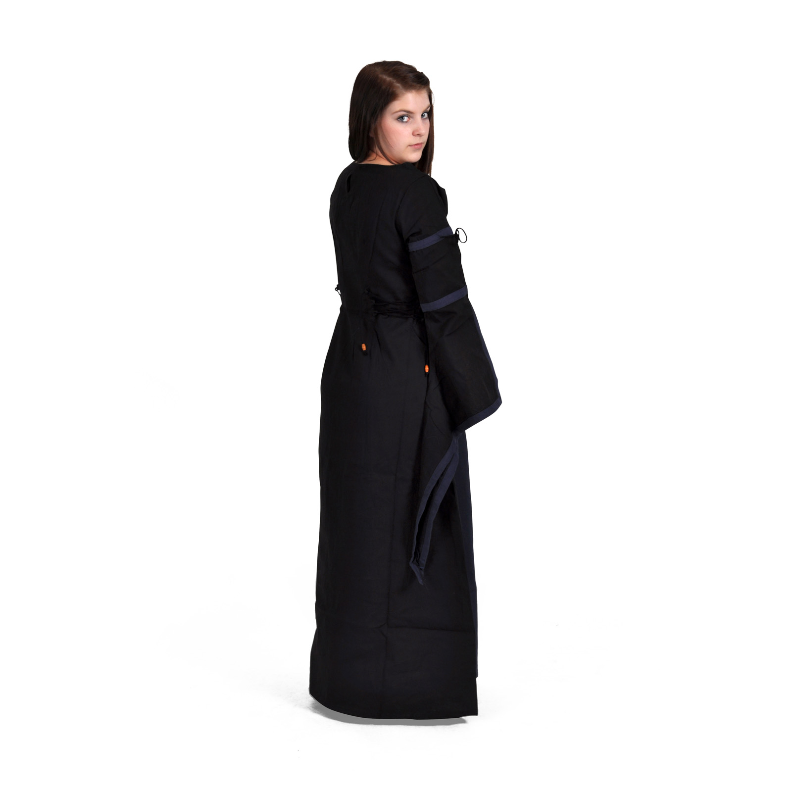 Elisa - Middeleeuwse jurk zwart-blauw