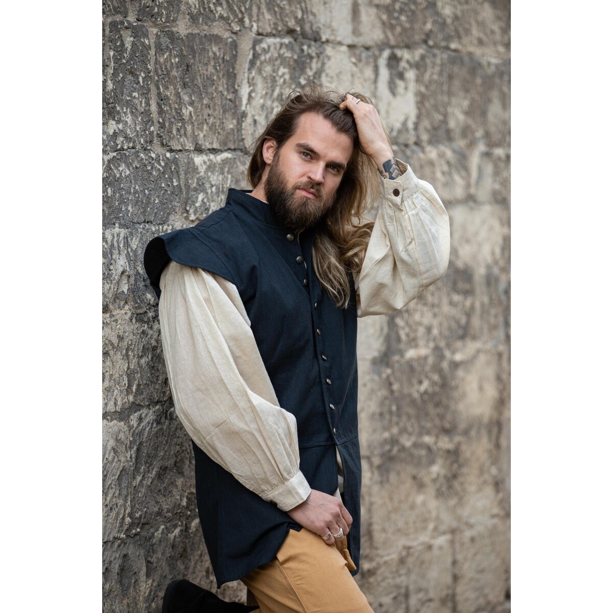 Farsetto classico medievale Charles blu