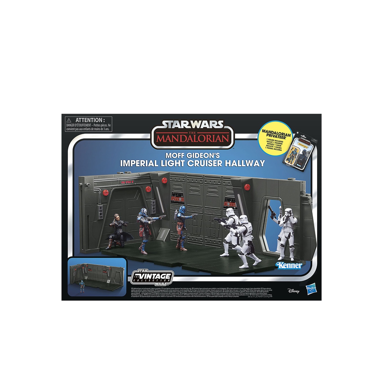 Star Wars: The Mandalorian Vintage Collection Moff Gideons Imperial Light Cruiser Hallway met Mandalorian Privateer Act