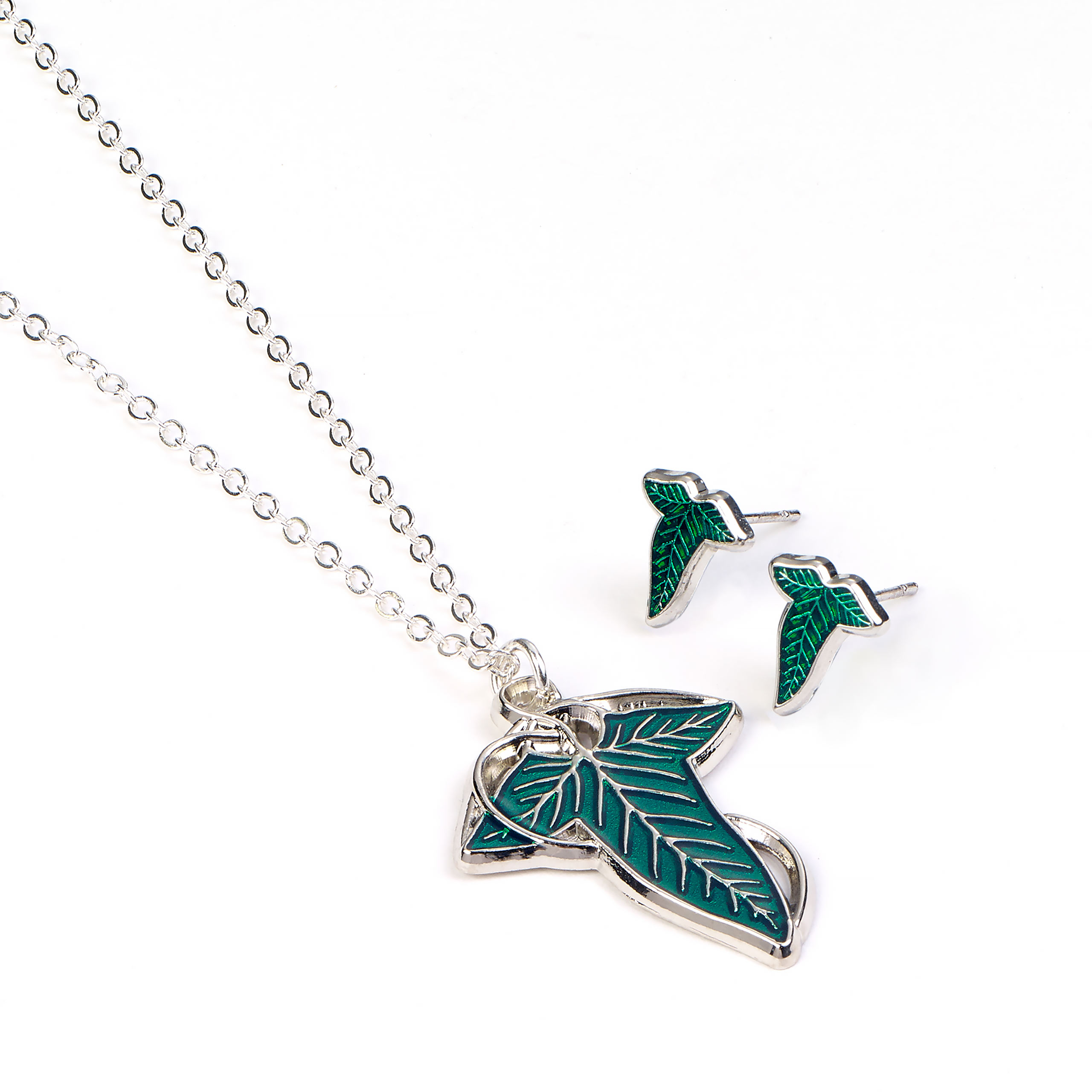 In de Ban van de Ring - Bladbroche sieradenset in cadeauverpakking