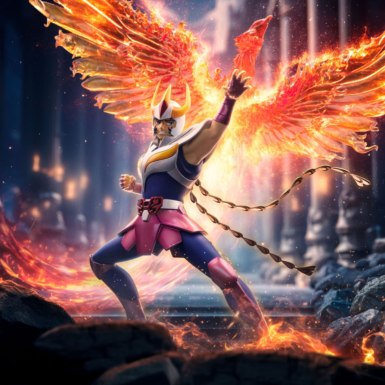 Saint Seiya Statua Deluxe Art Scale 1/10 Phoenix Ikki 41 cm