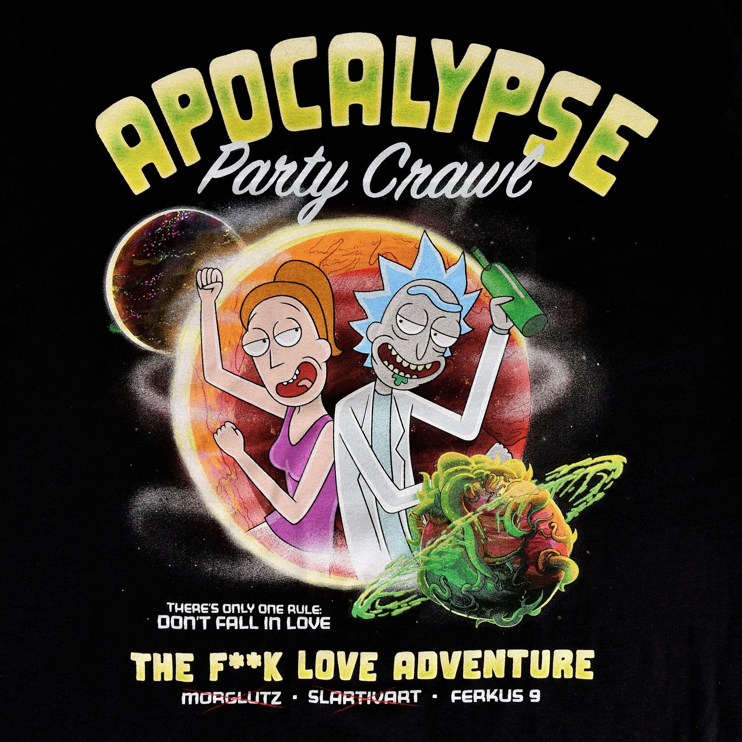 Rick and Morty - Apocalypse Party T-Shirt schwarz