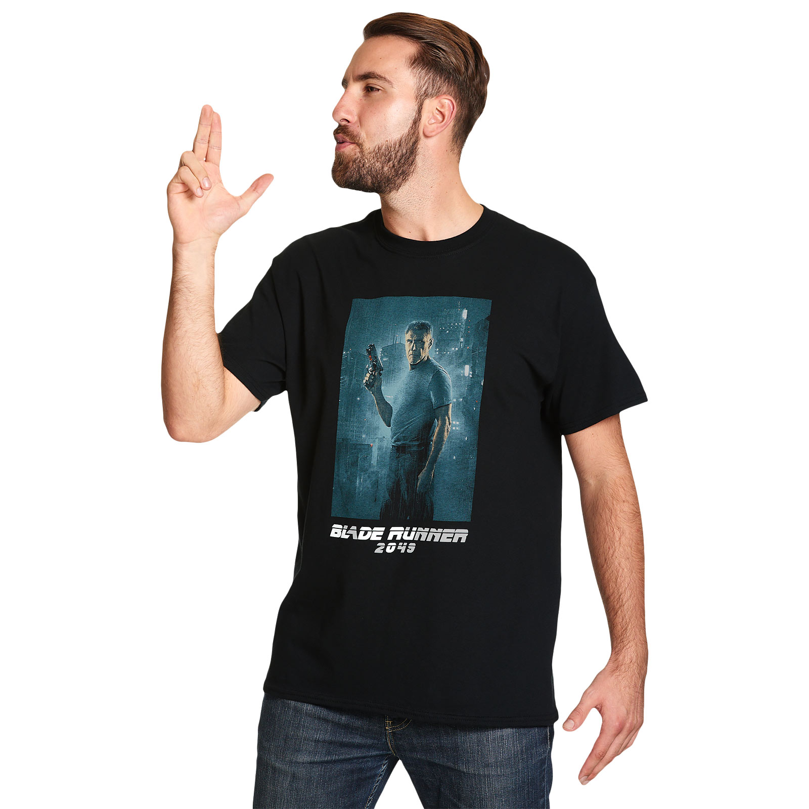 Blade Runner - Deckard Full Shot T-Shirt Zwart