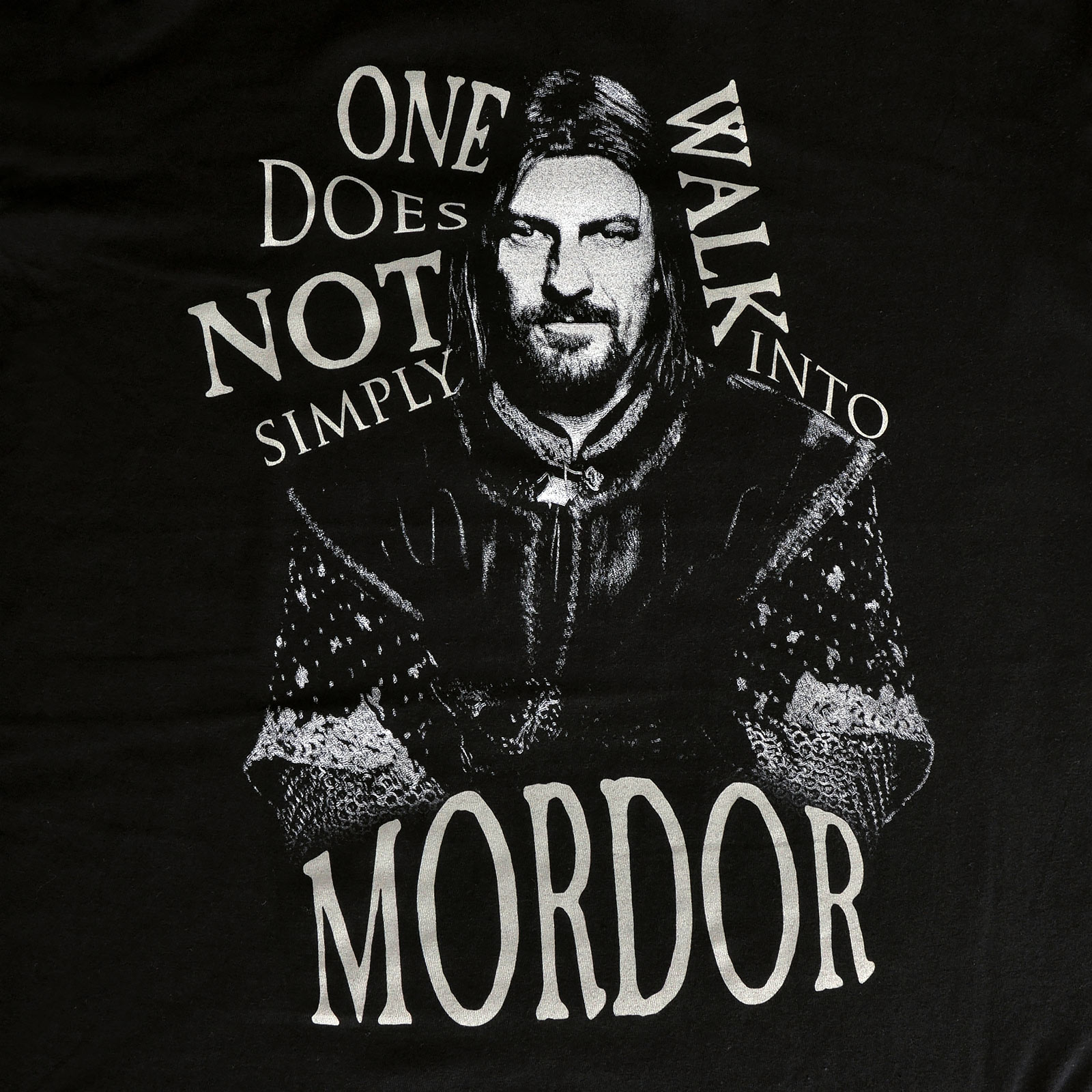 Seigneur des Anneaux - T-shirt noir Boromir Walk into Mordor