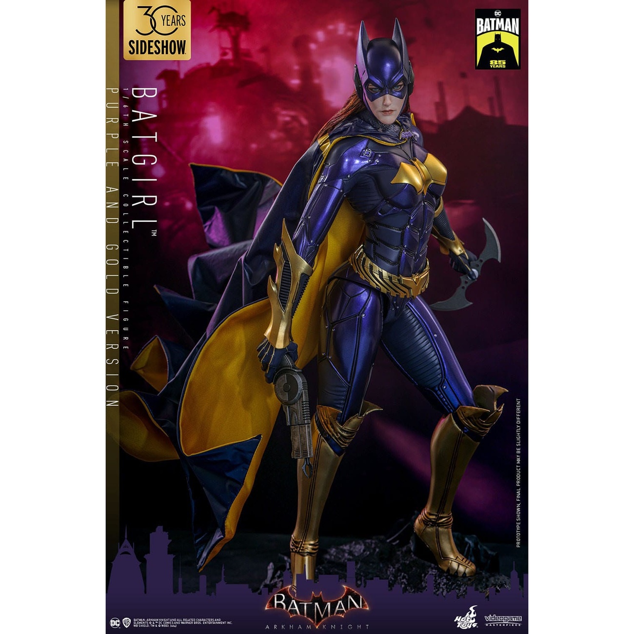 Batman Arkham Knight Videogame Masterpiece action figure 1/6 Batgirl (Purple and Gold Version) Exclusive 30 cm