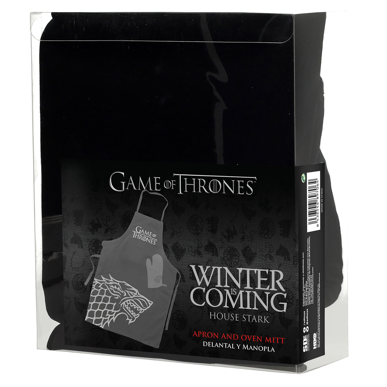 Game of Thrones - House Stark Apron with Oven Mitt