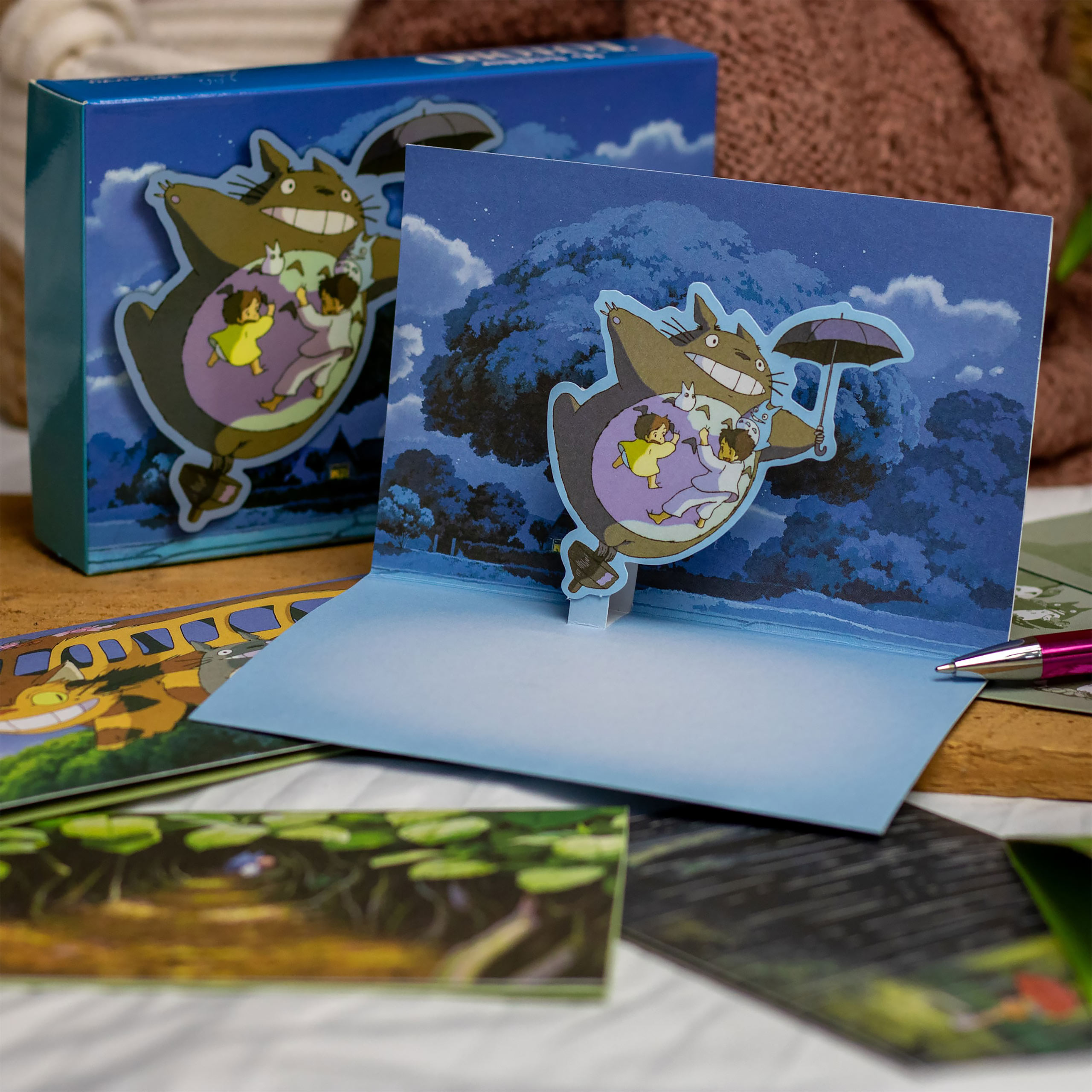 Totoro - Amigos Tarjetas Postales 3D Pop-Up Set de 10