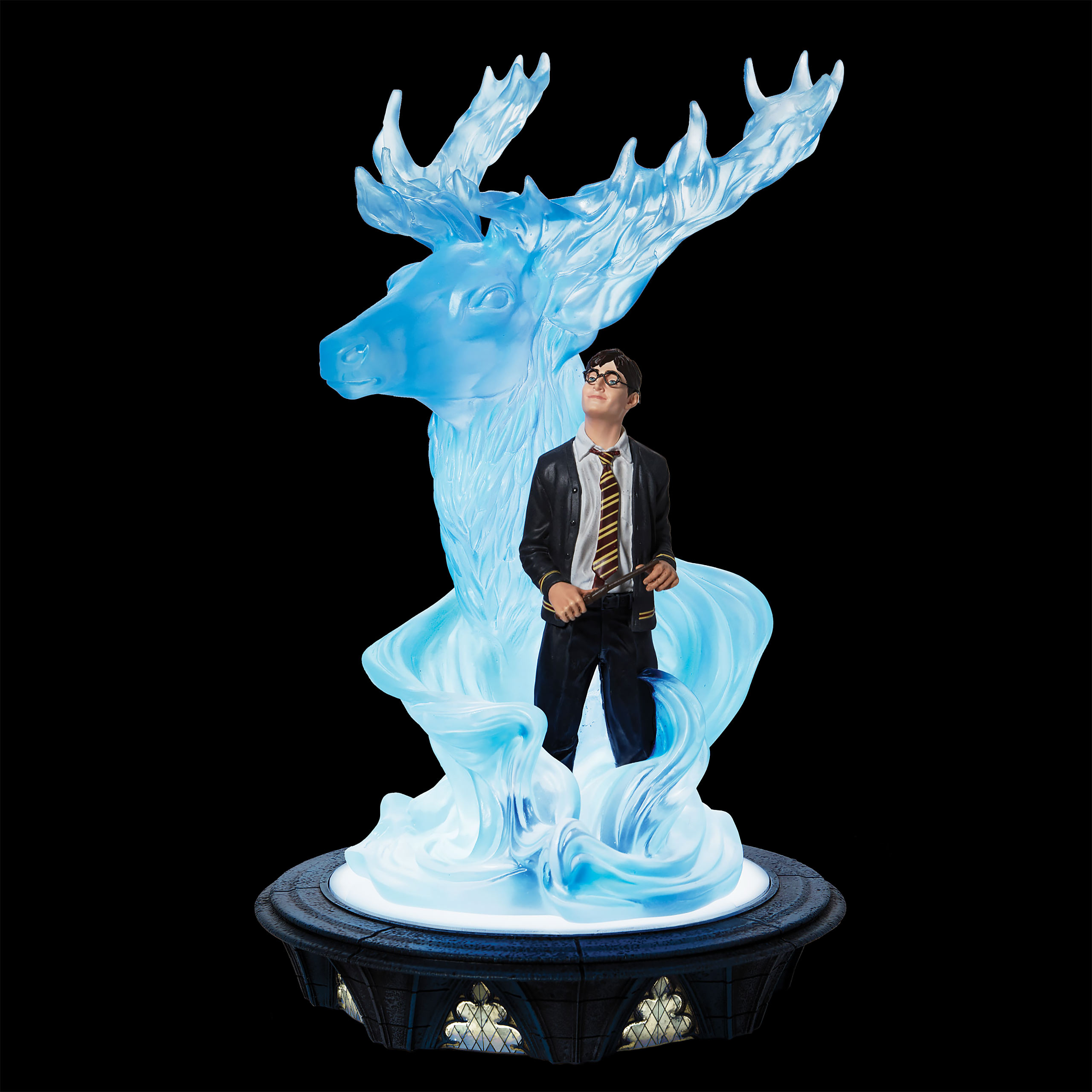 Harry Potter avec figurine diorama Patronus avec lumière