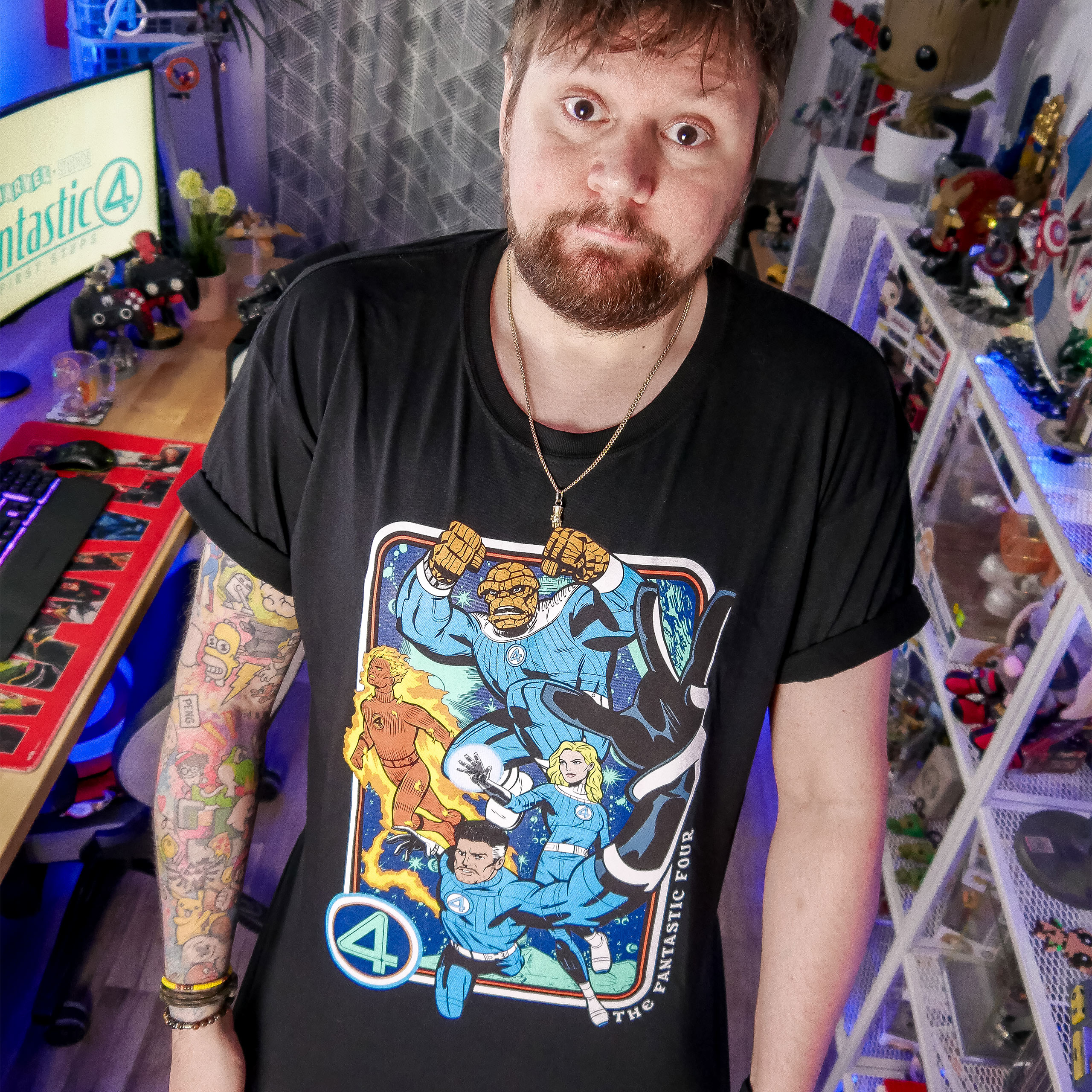 Fantastic Four - T-Shirt Personaggi nera