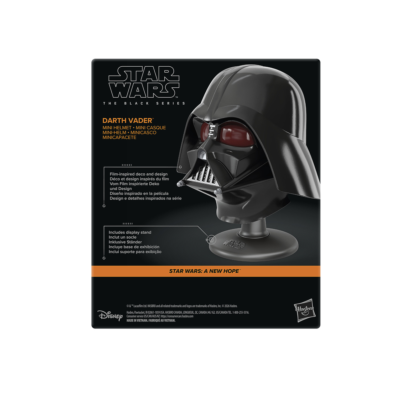 Star Wars - Réplique de mini-casque Dark Vador sur socle