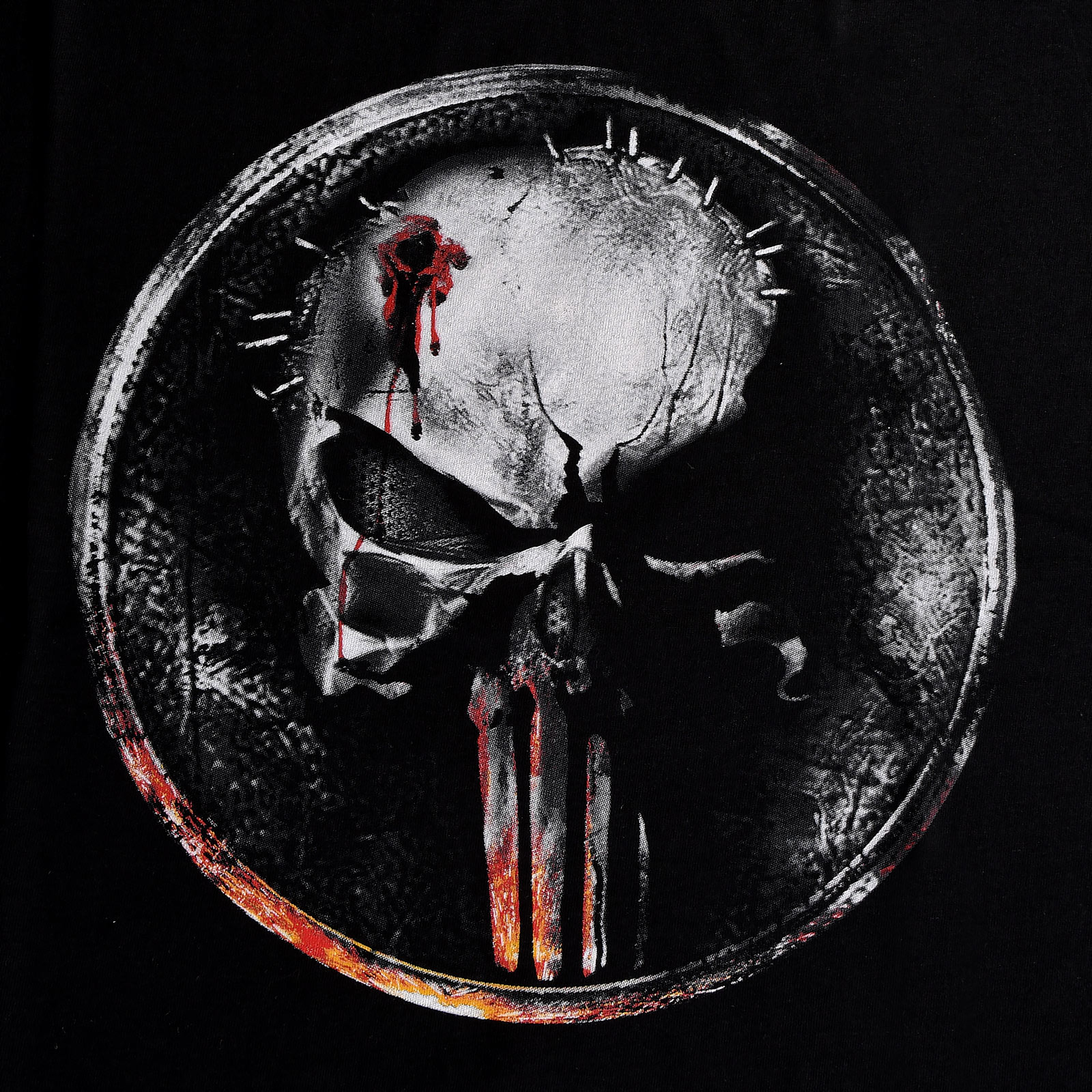 Punisher - T-shirt noir avec logo sanglant
