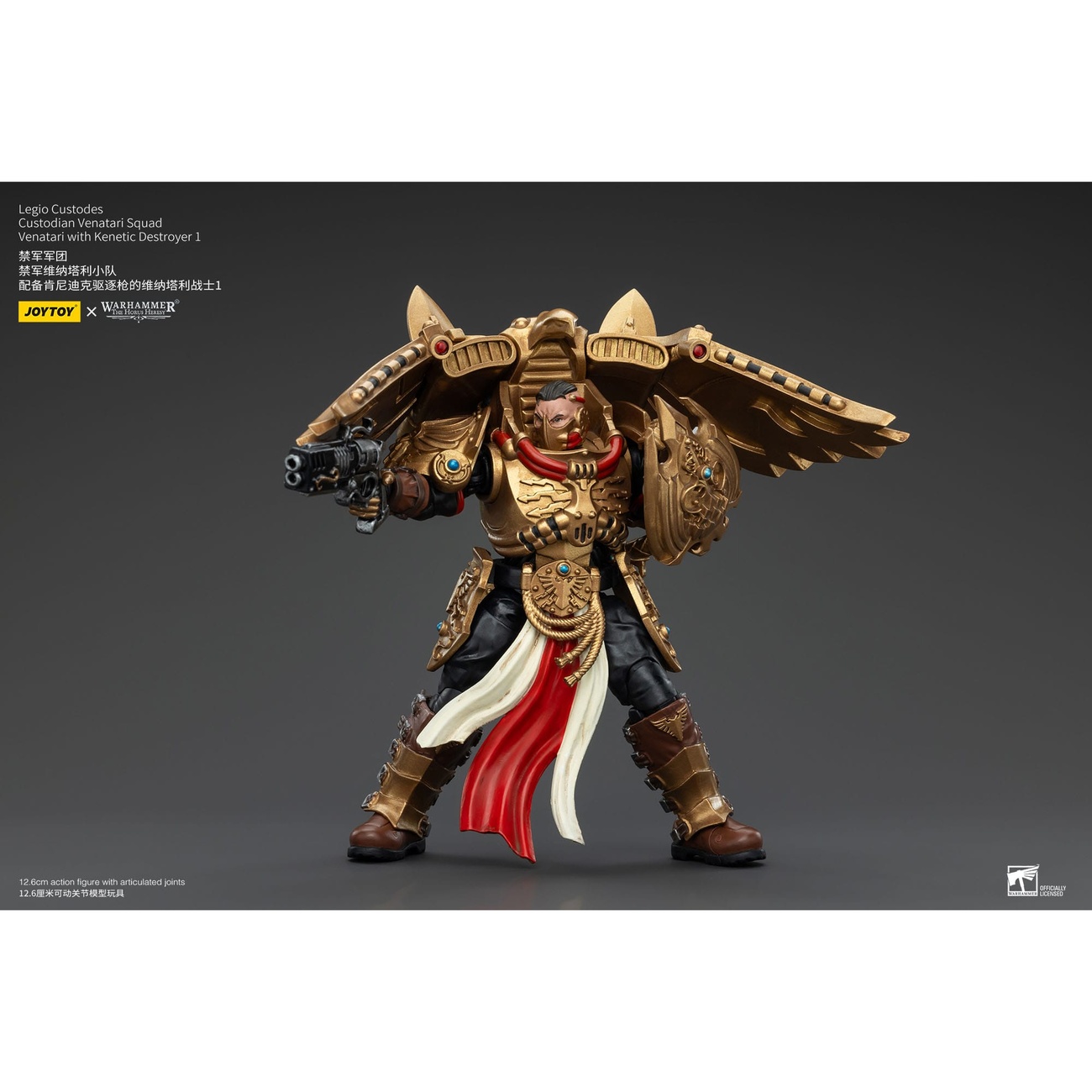 Warhammer The Horus Heresy Figurine articulée 1/18 Legio Custodes Custodian Venatari Squad Venatari avec Kinetic Destroyer 1 13