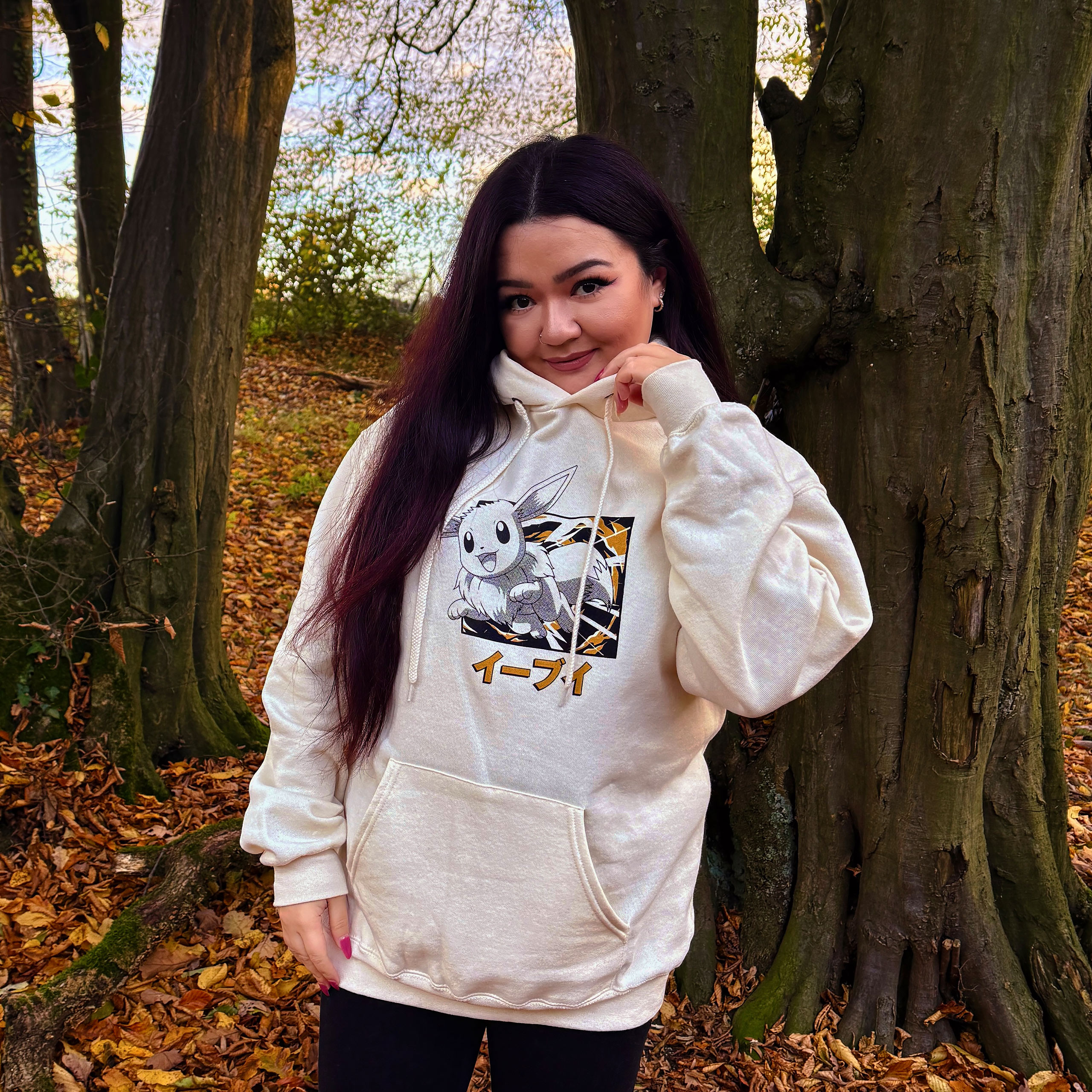 Pokémon - Eevee Evolution Katakana Huvtröja